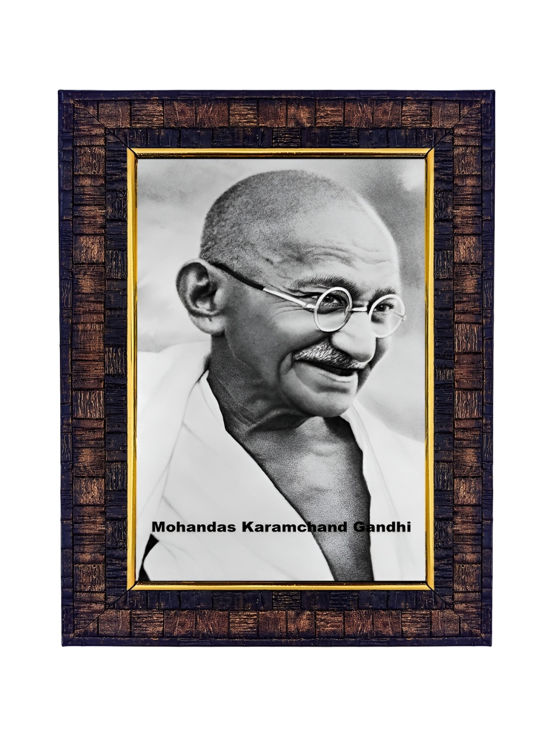 

Hawai Grey and Brown Mohandas Karamchand Gandhi Wooden Wall Photo Frame