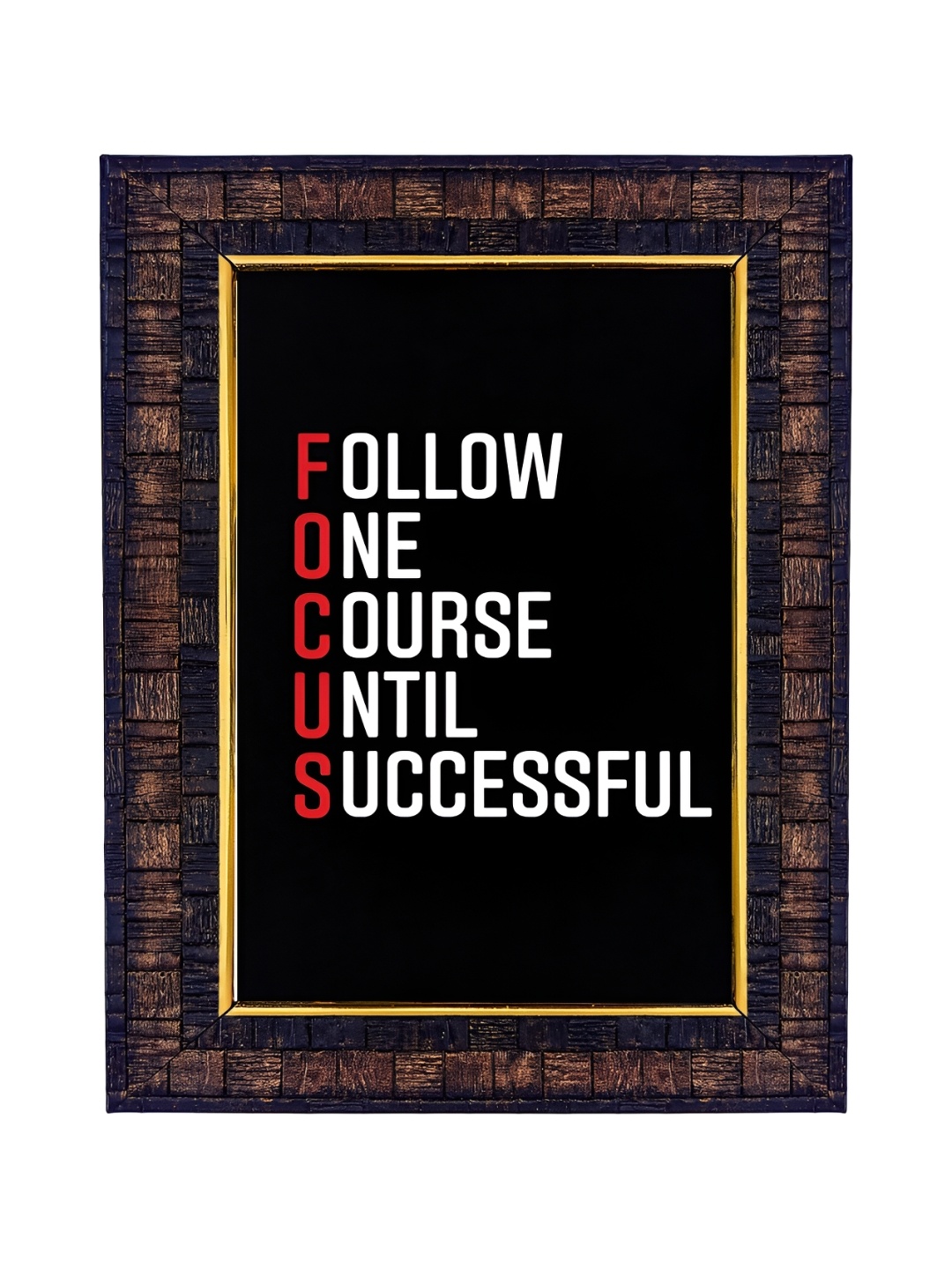 

Hawai Black and Brown Motivational Quote Wooden Wall Photo Frame