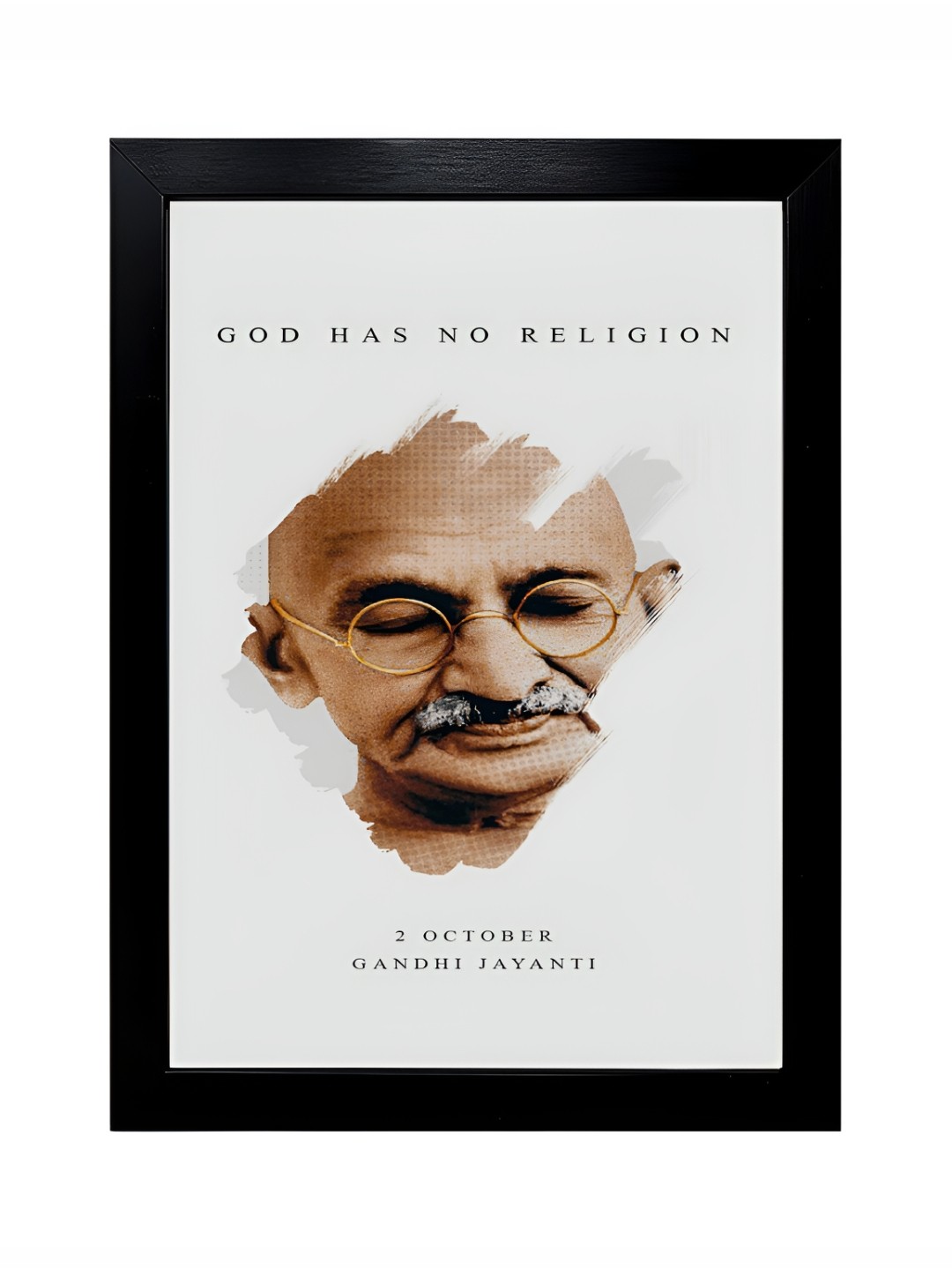 

Hawai White and Black Mohandas Karamchand Gandhi Wooden Wall Photo Frame