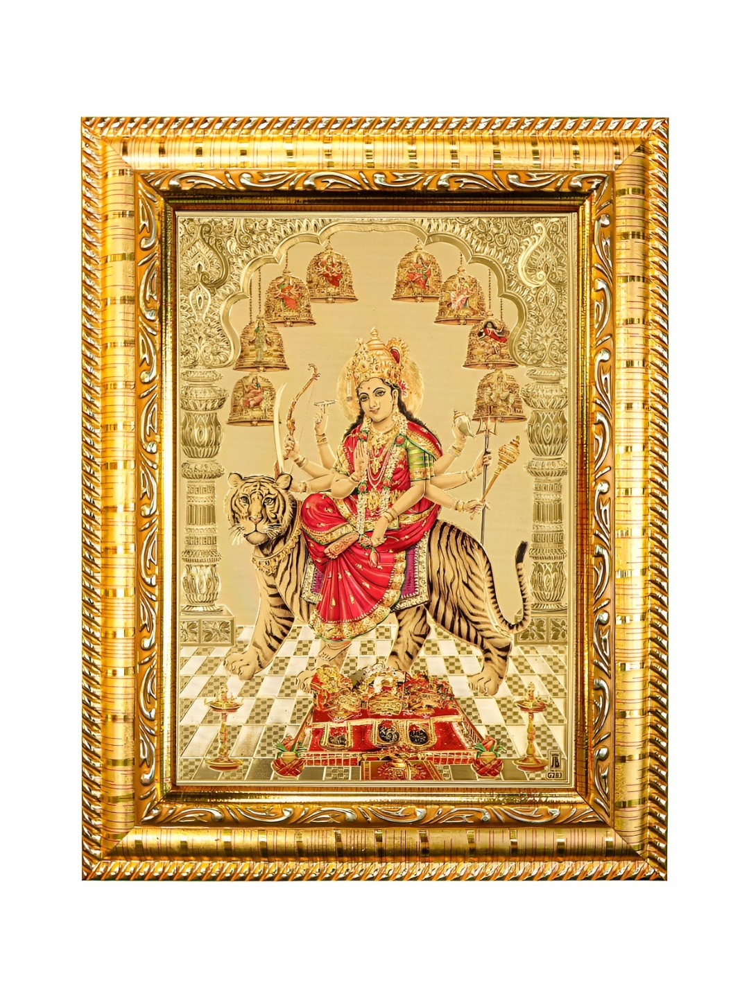 

Hawai Gold Toned & Red Wooden Wall Photo Frame