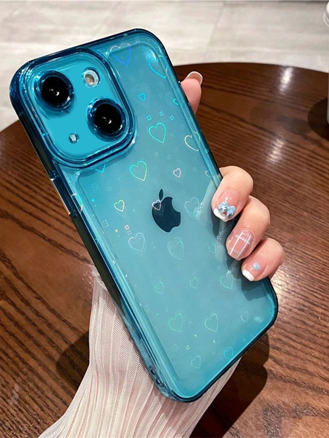 

Luxury Kase LK121 3D Laser iPhone 15 Plus Back Case, Blue