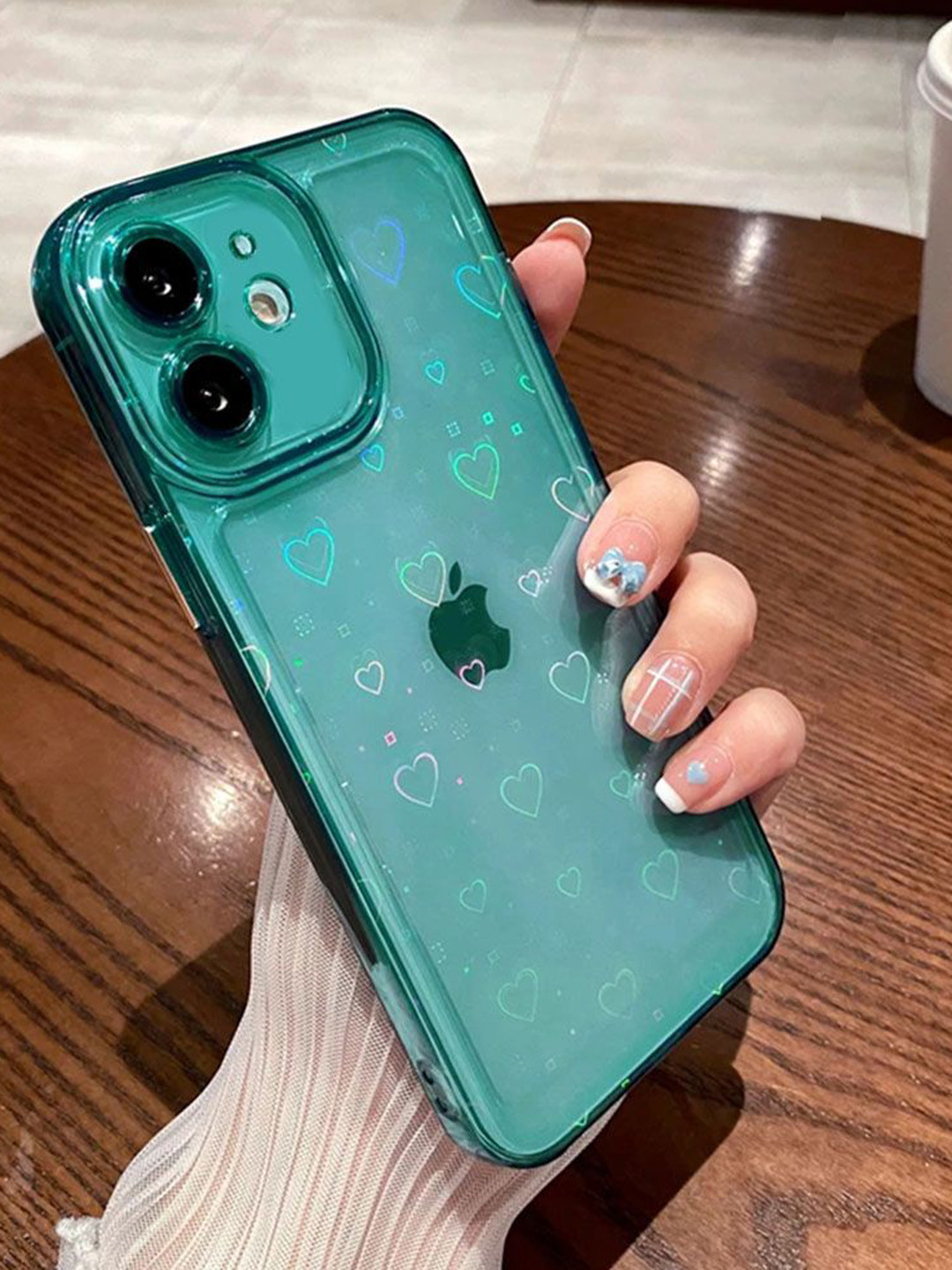 

Luxury Kase LK121 3D Laser iPhone 12 Back Case, Sea green