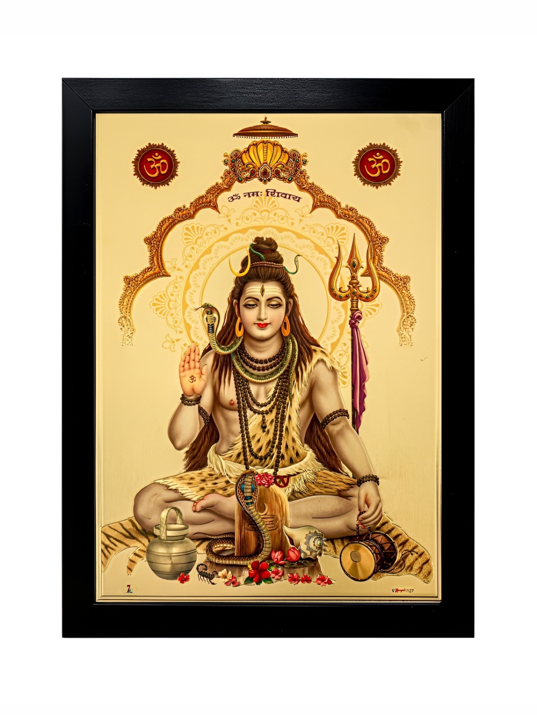 

Hawai Black Lord Shiva Gold Plated Foil Photo Frame
