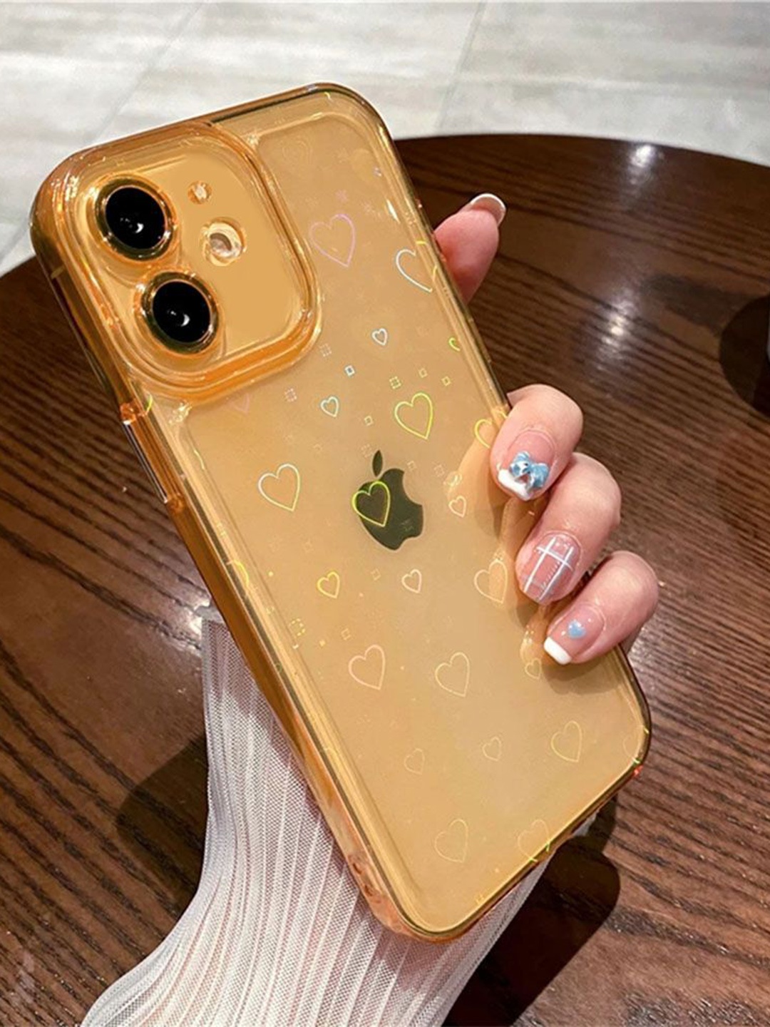 

Luxury Kase LK121 3D Laser iPhone 12 Back Case, Orange