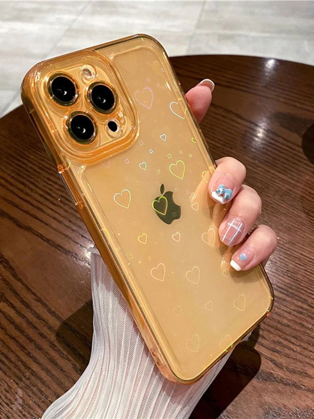 

Luxury Kase LK121 3D Laser iPhone 13 Pro Max Back Case, Orange