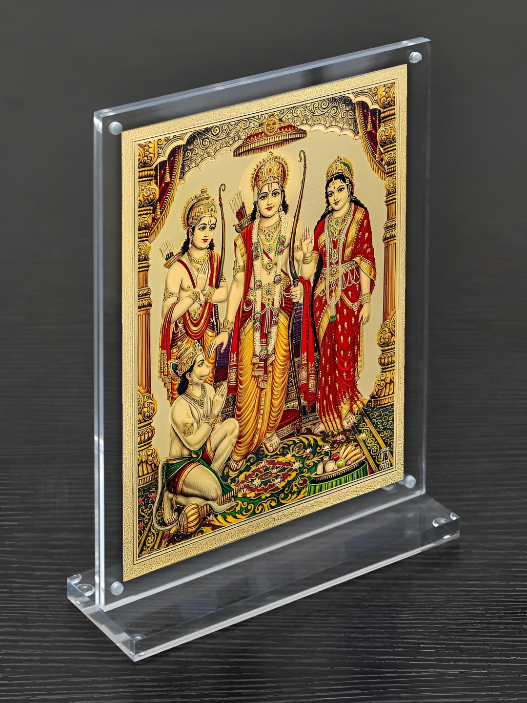 

Hawai Gold Plated Shree Ram Darbar Acrylic Wall Photo Frame