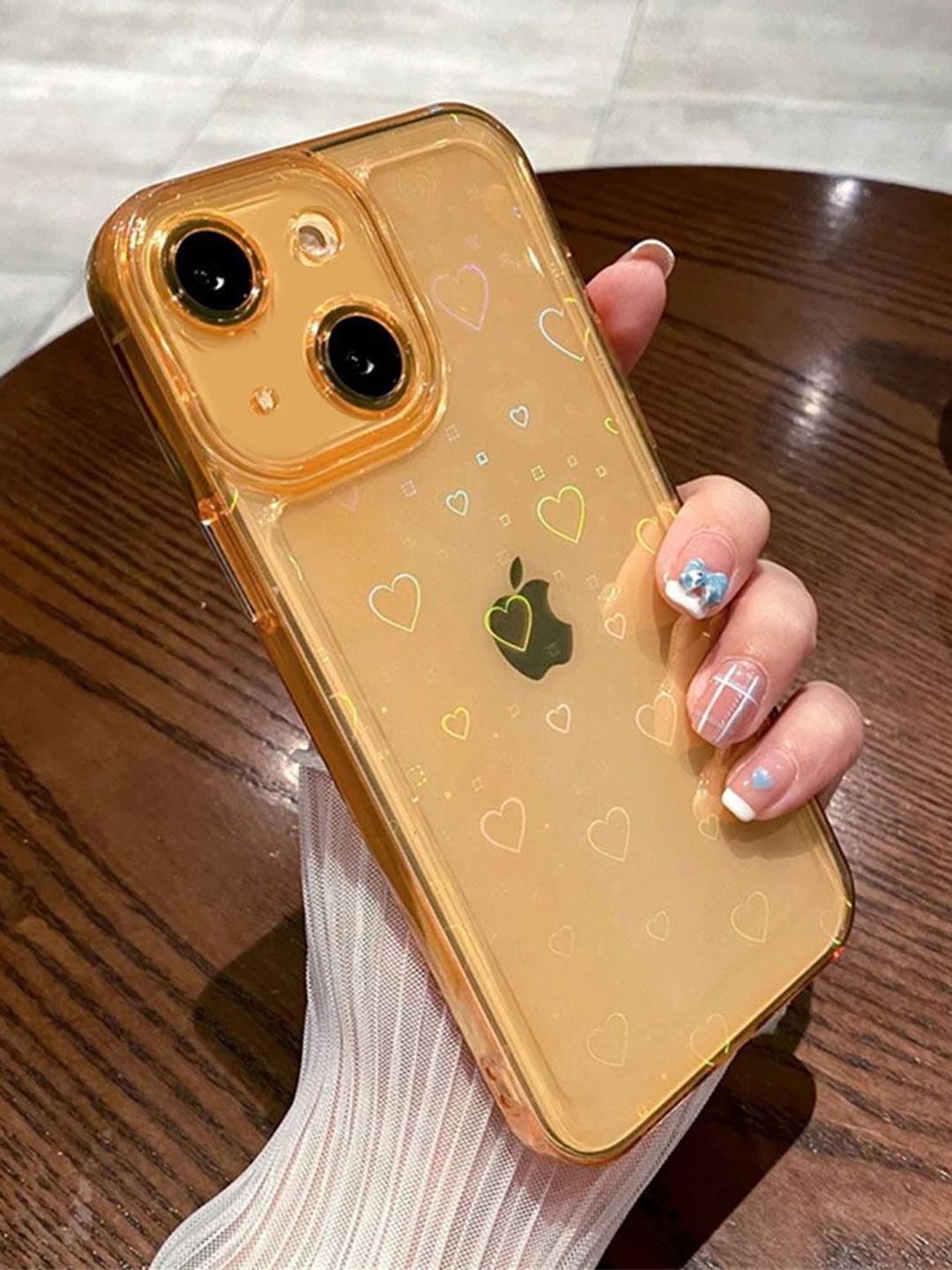 

Luxury Kase LK121 3D Laser iPhone 13 Back Case, Orange