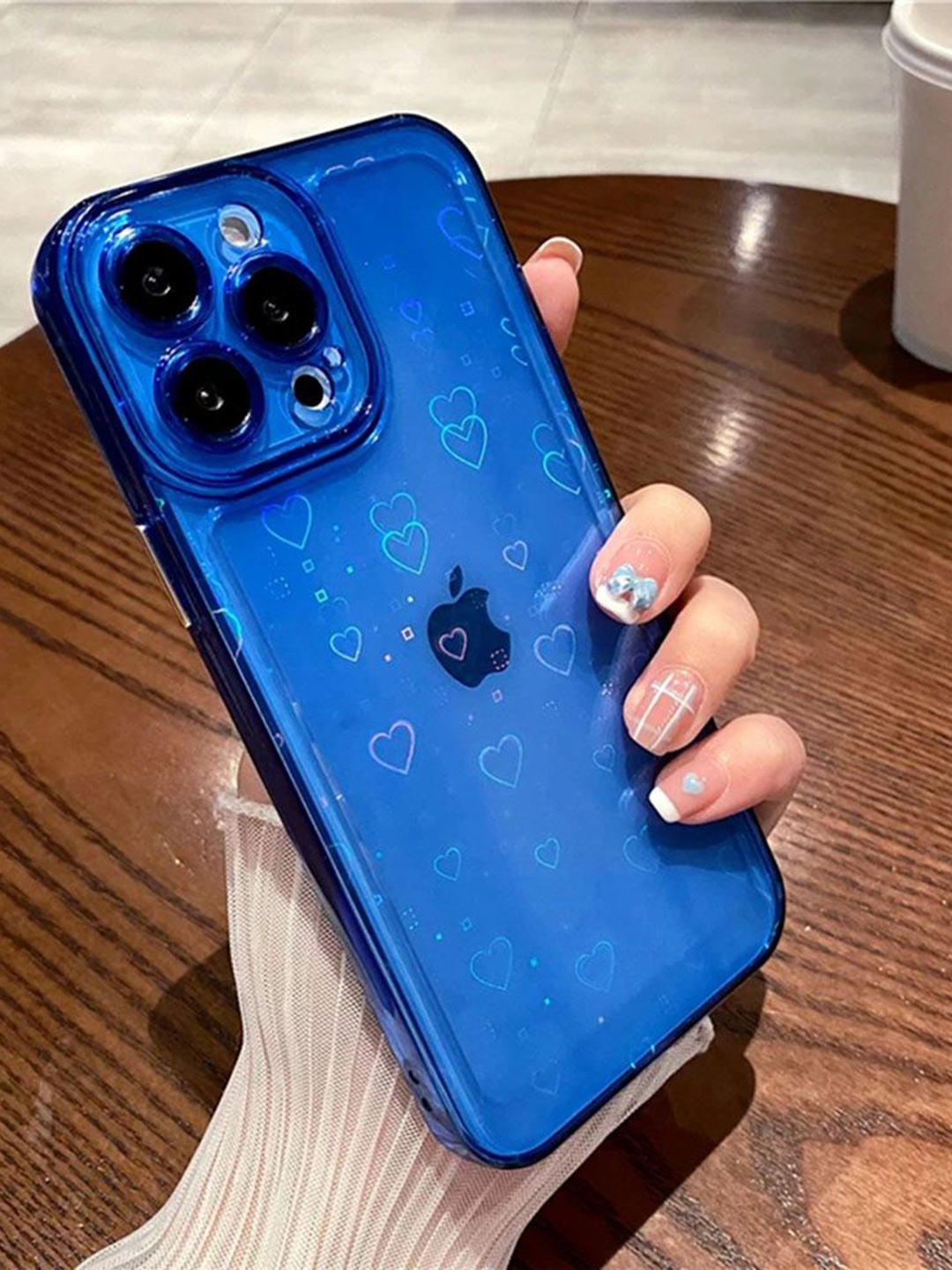 

Luxury Kase LK121 3D Laser iPhone 15 Pro Max Back Case, Blue