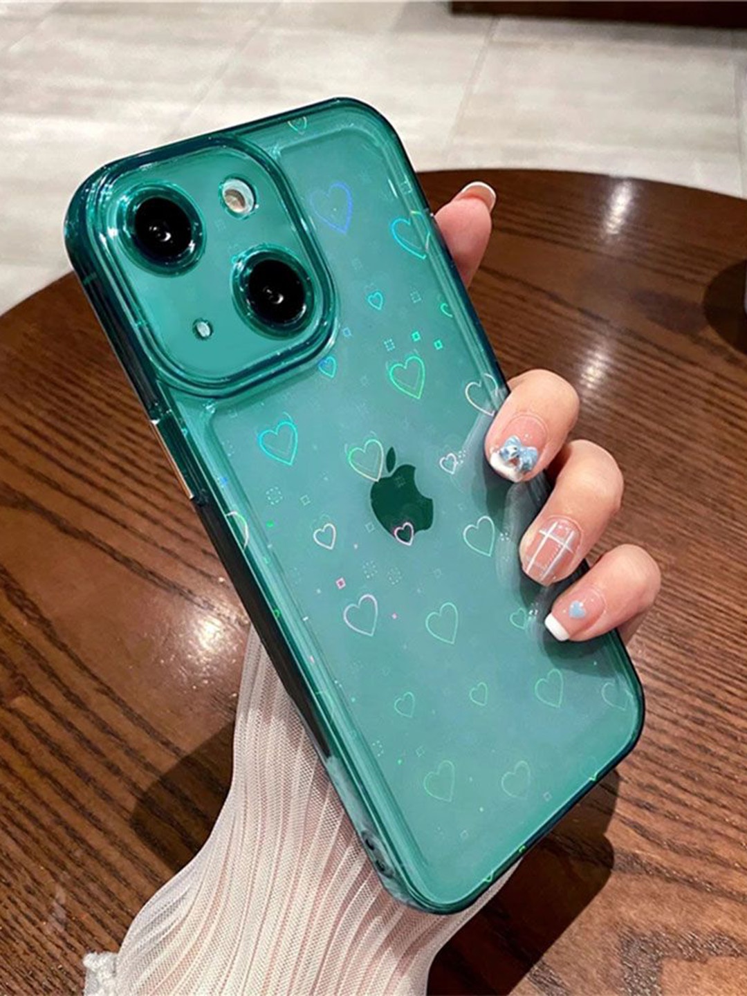 

Luxury Kase LK121 3D Laser iPhone 15 Plus Back Case, Sea green