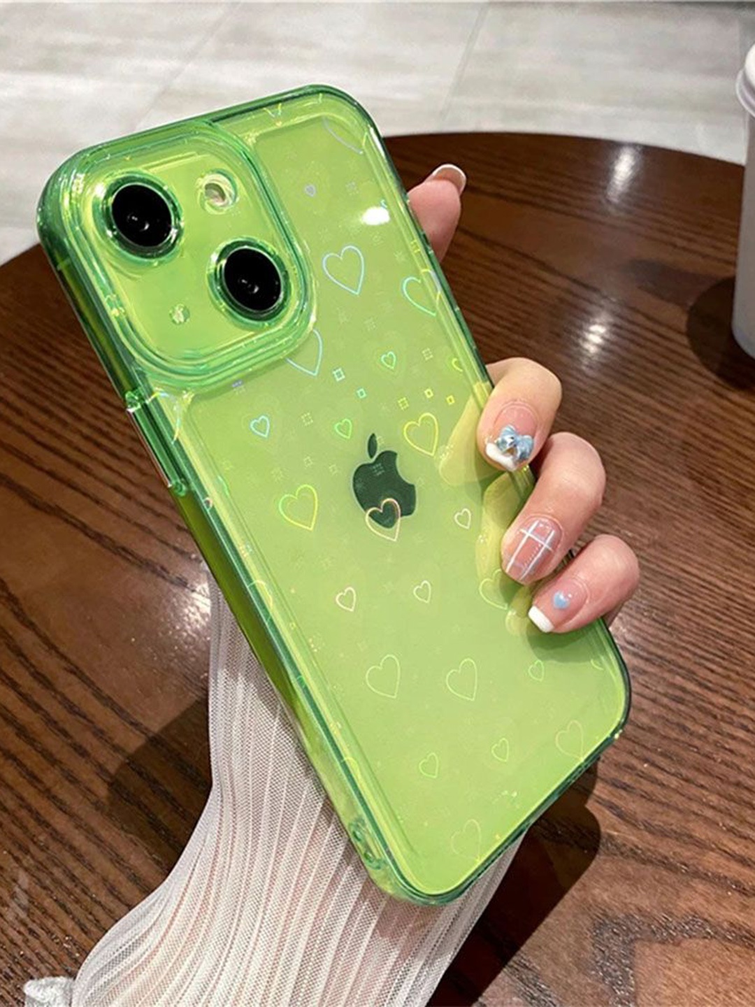 

Luxury Kase LK121 3D Laser iPhone 14 Plus Back Case, Lime green