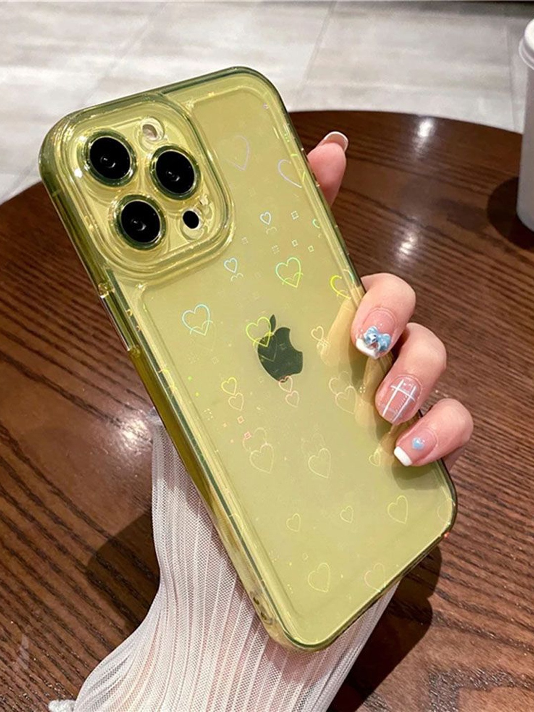 

Luxury Kase LK121 3D Laser iPhone 15 Pro Max Back Case, Yellow