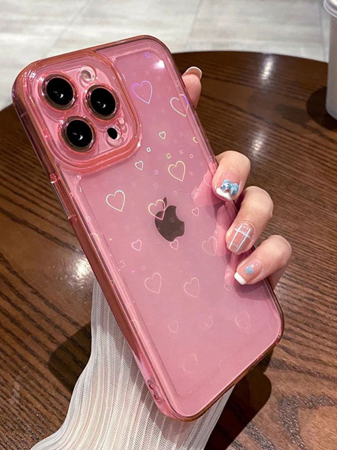 

Luxury Kase LK121 3D Laser iPhone 15 Pro Back Case, Rose gold