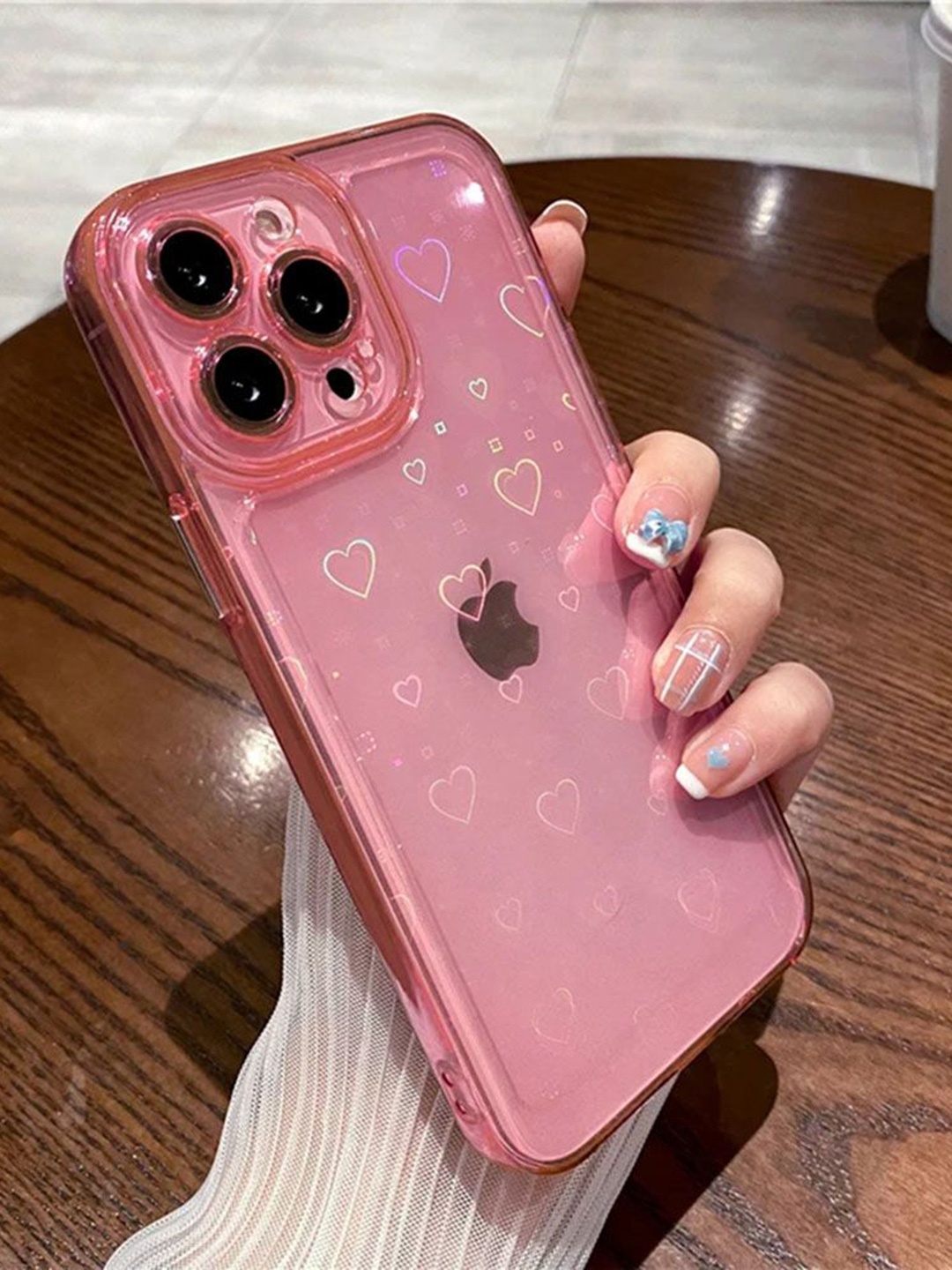 

Luxury Kase LK121 3D Laser iPhone 13 Pro Max Back Case, Rose gold