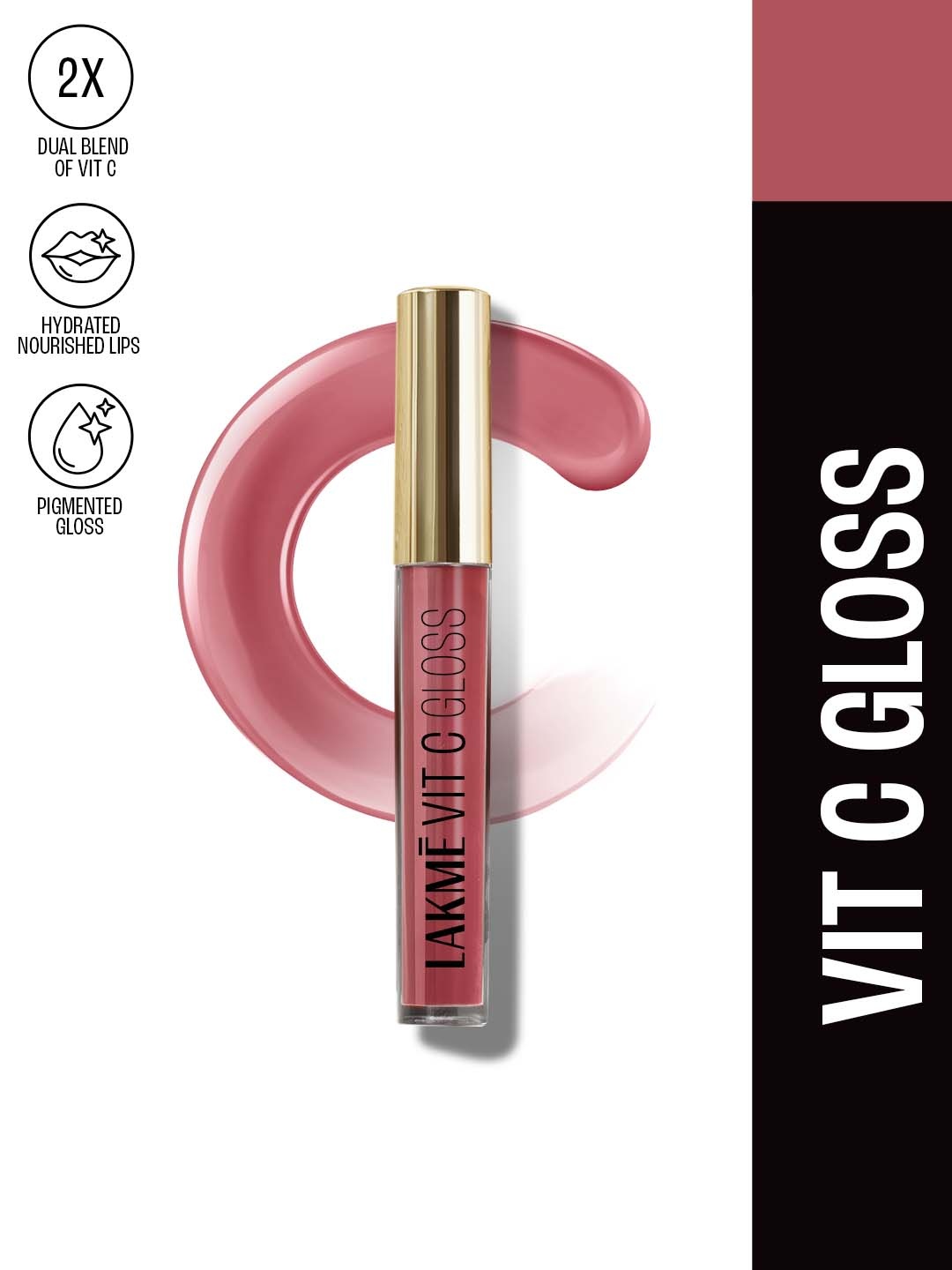 

Lakme Superglow VIT-C Lip Gloss 2.5ml - Hot Pink C6