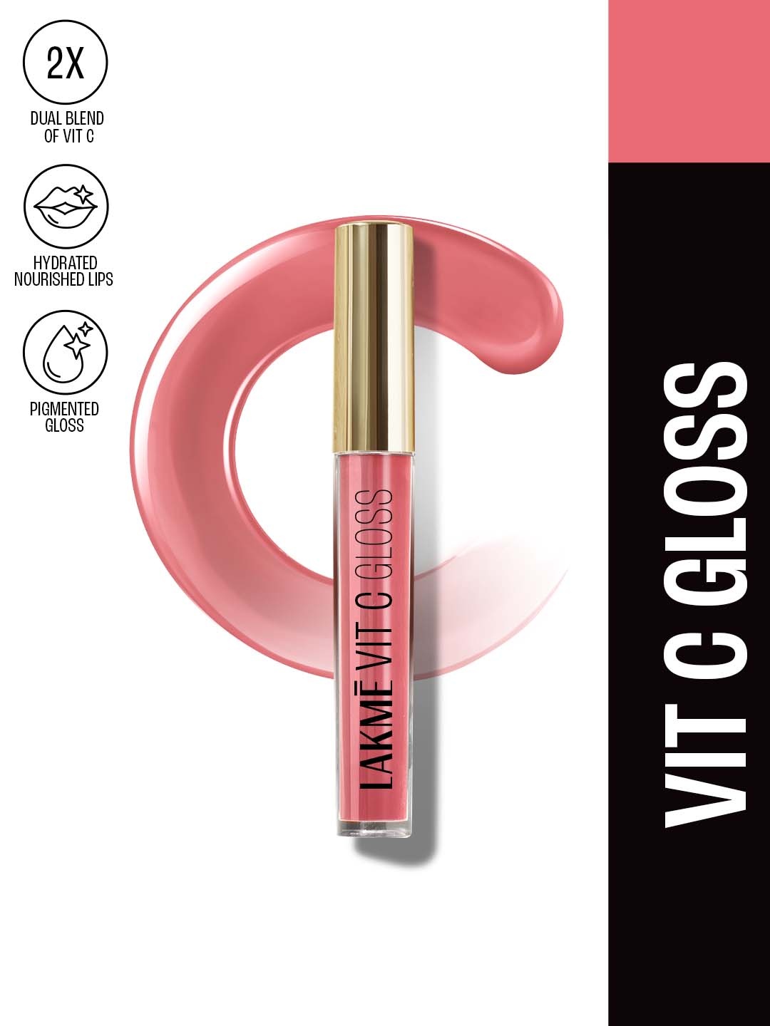 

Lakme Superglow VIT-C Lip Gloss 2.5ml - Pechy Nude C2