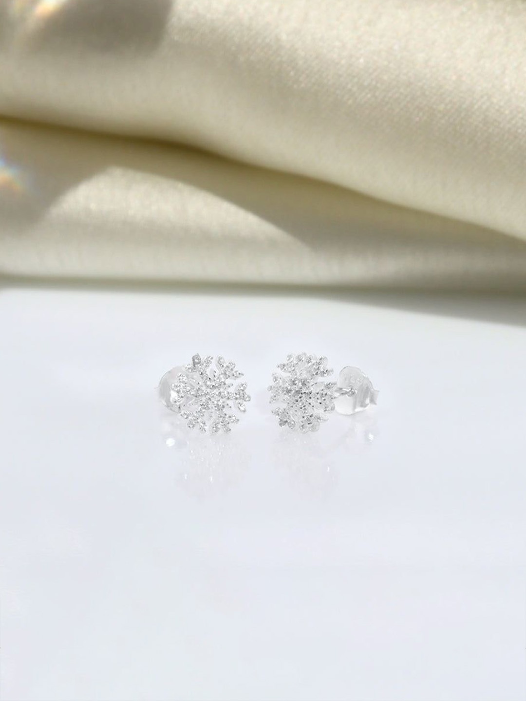 

HighSpark 925 Sterling Silver Plating Zircon Stones Studded Contemporary Studs