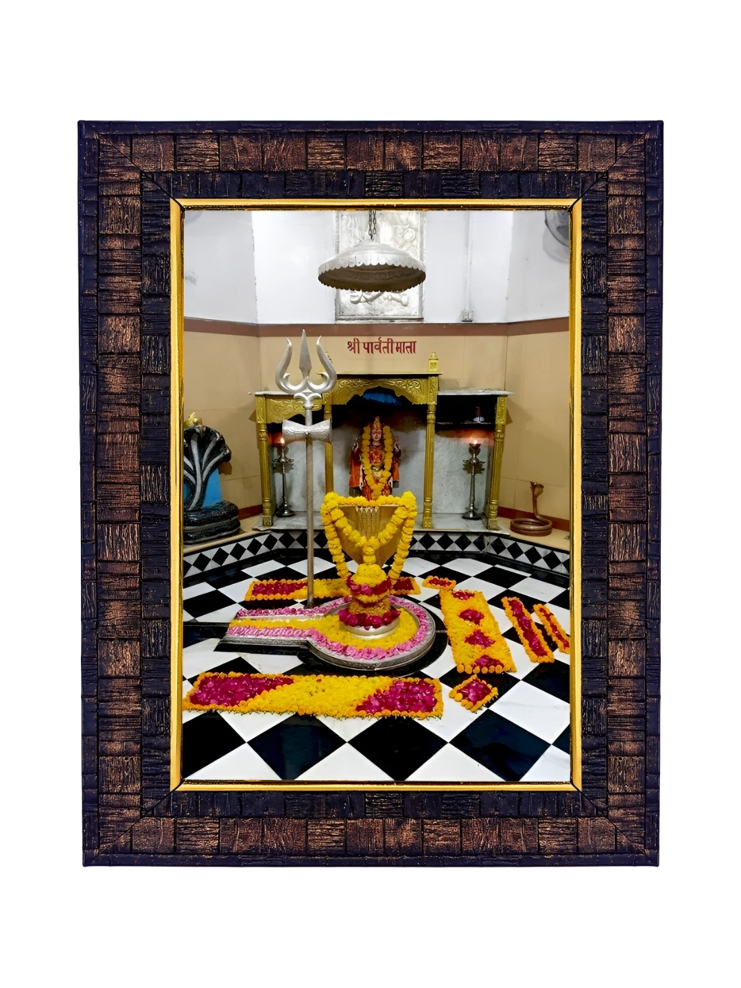 

Hawai Brown & Black Lord Nageshwar Jyotirlinga Wooden Wall Photo Frame