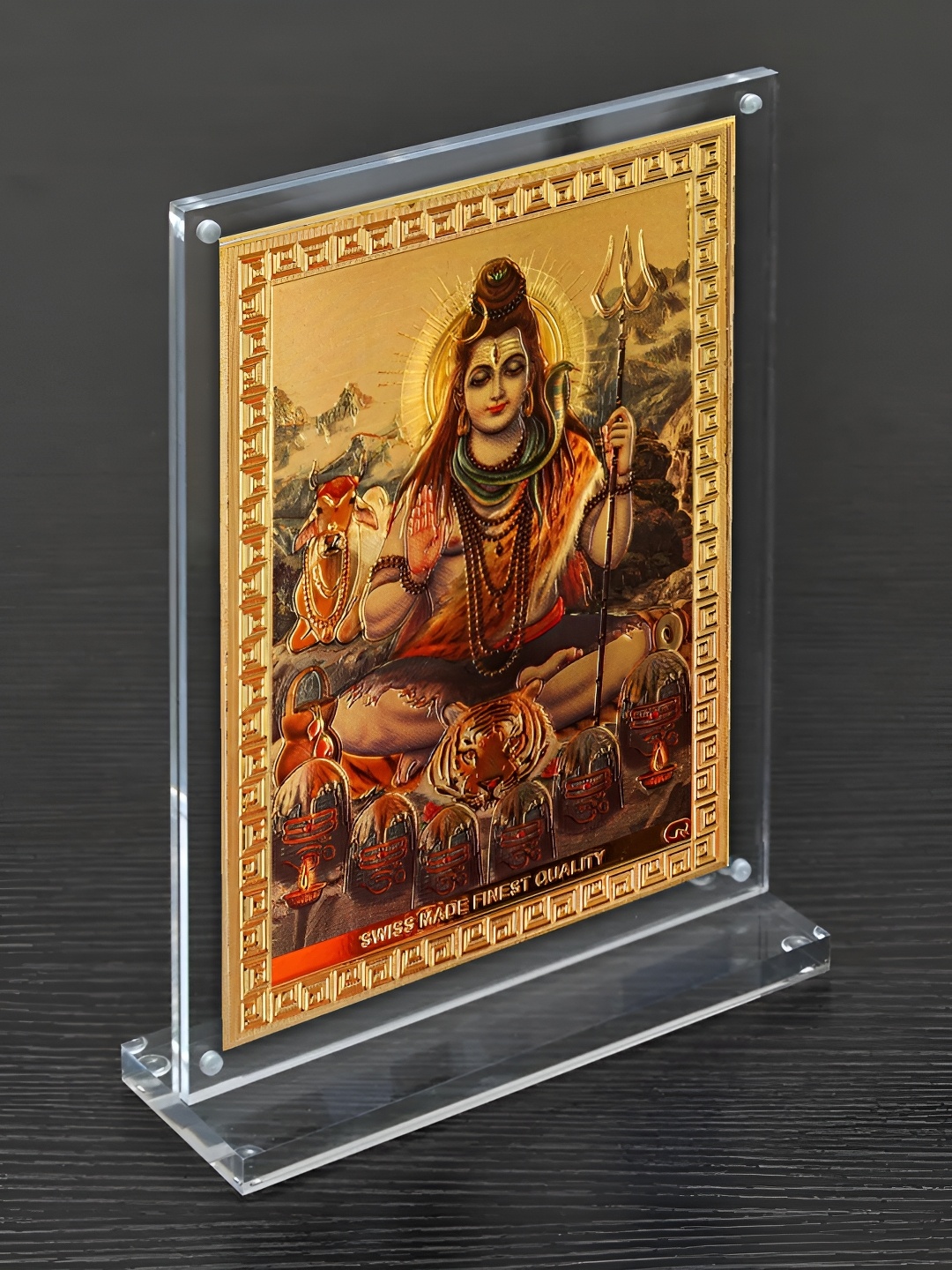 

Hawai Gold-Toned & Red Acrylic Table Photo Frame