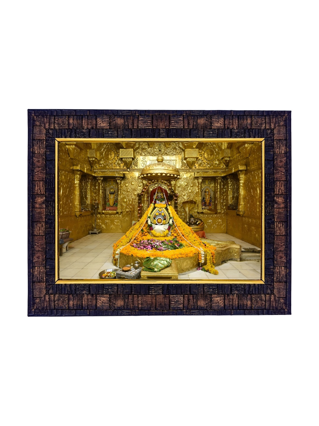 

Hawai Gold Toned & Yellow Somnath Jyotirlinga Wooden Photo Frame