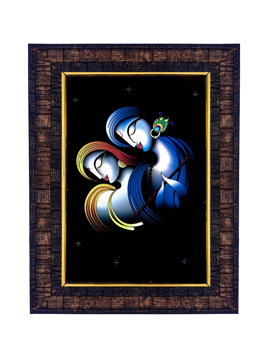 

Hawai Blue & Brown Radha Krishna Wooden Photo Frame