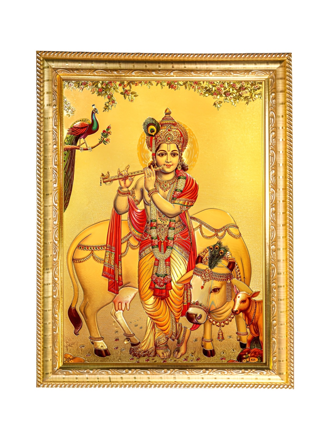 

Hawai Gold Toned Shree Krishna Wooden Wall Photo Frame