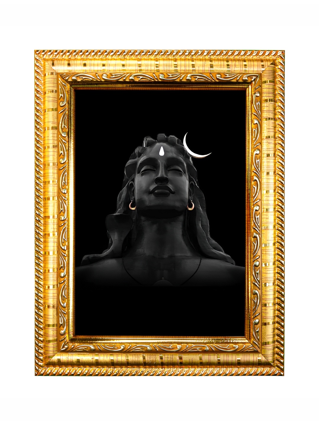 

Hawai Black & Gold Toned Adiyogi Shankar Mahadev Wooden Photo Frame