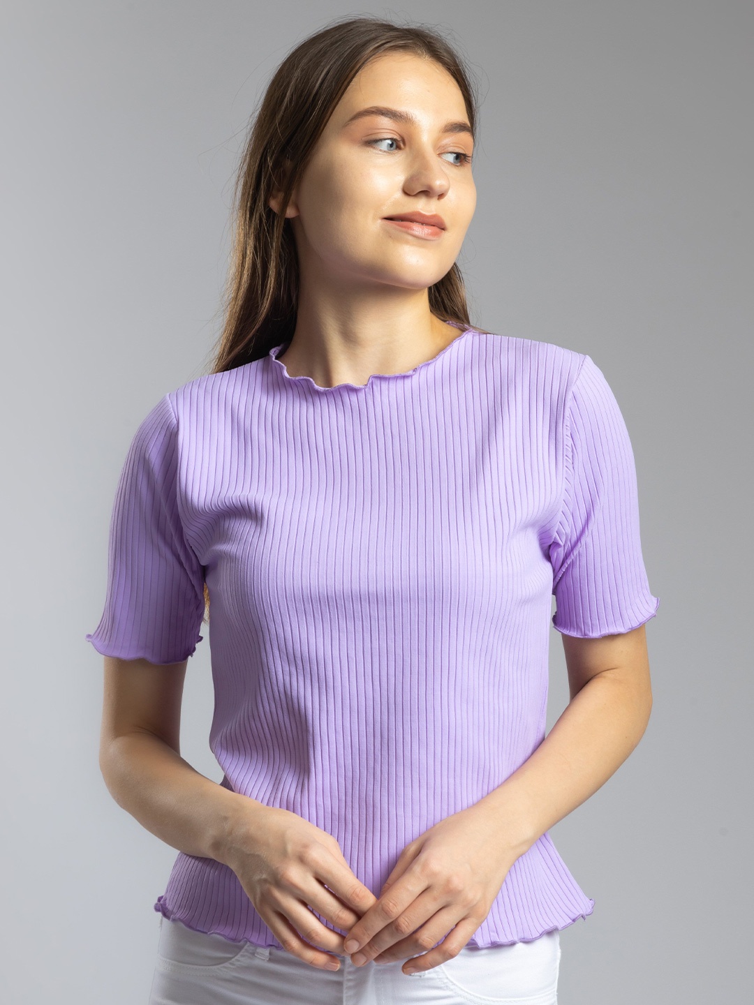 

PYR8 Striped Top, Lavender