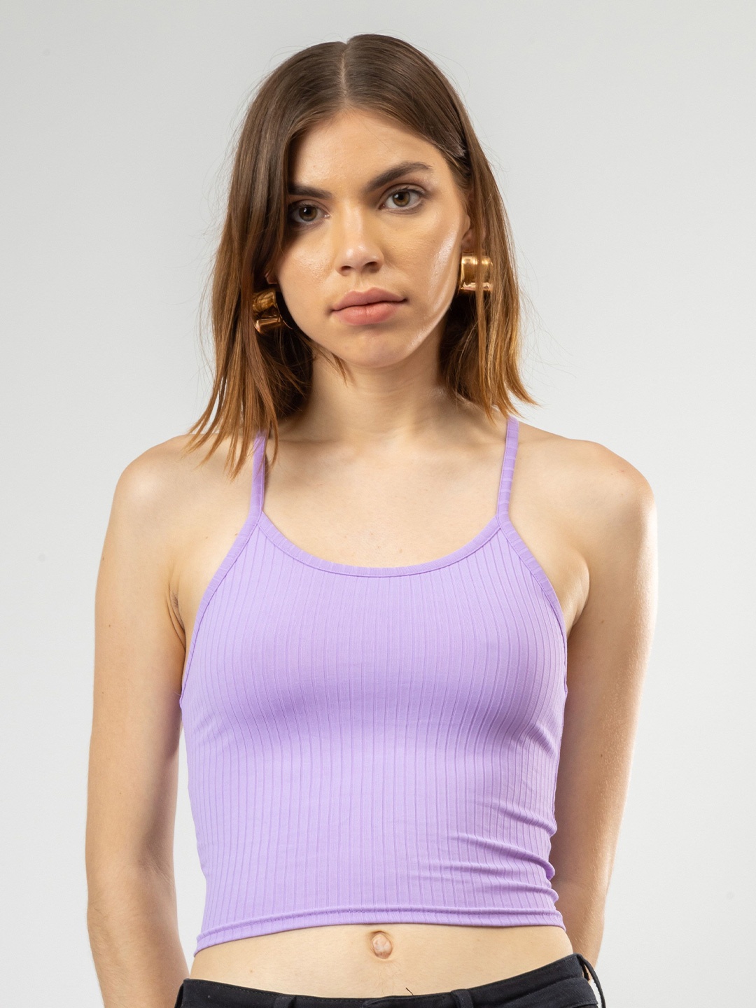 

PYR8 Striped Tank Top, Lavender