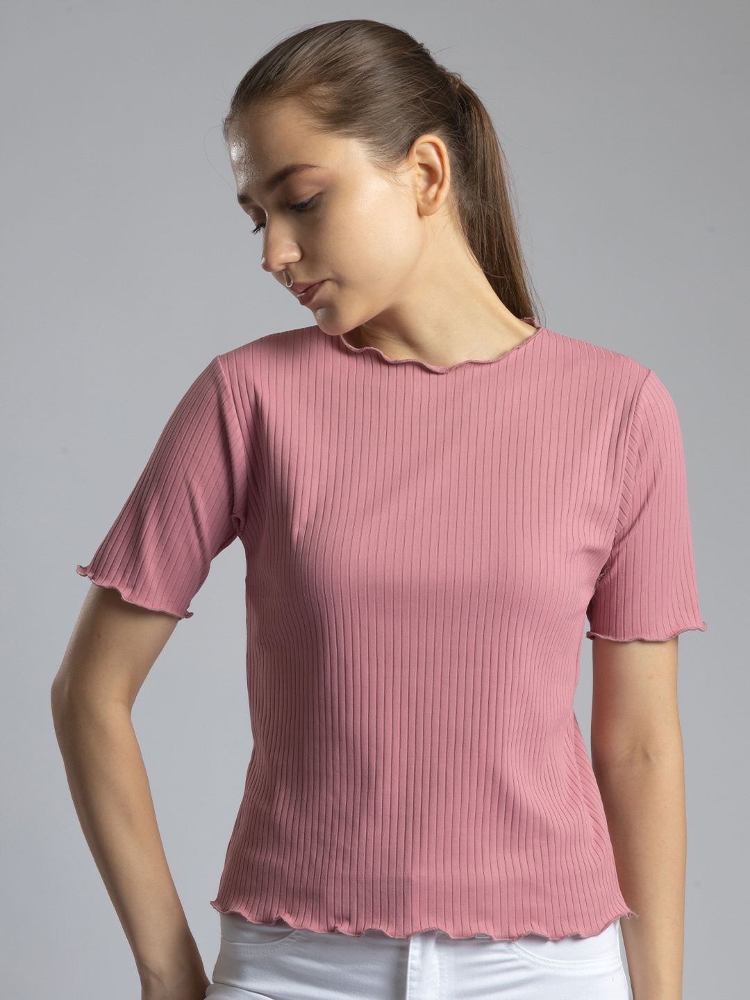 

PYR8 Striped Top, Peach