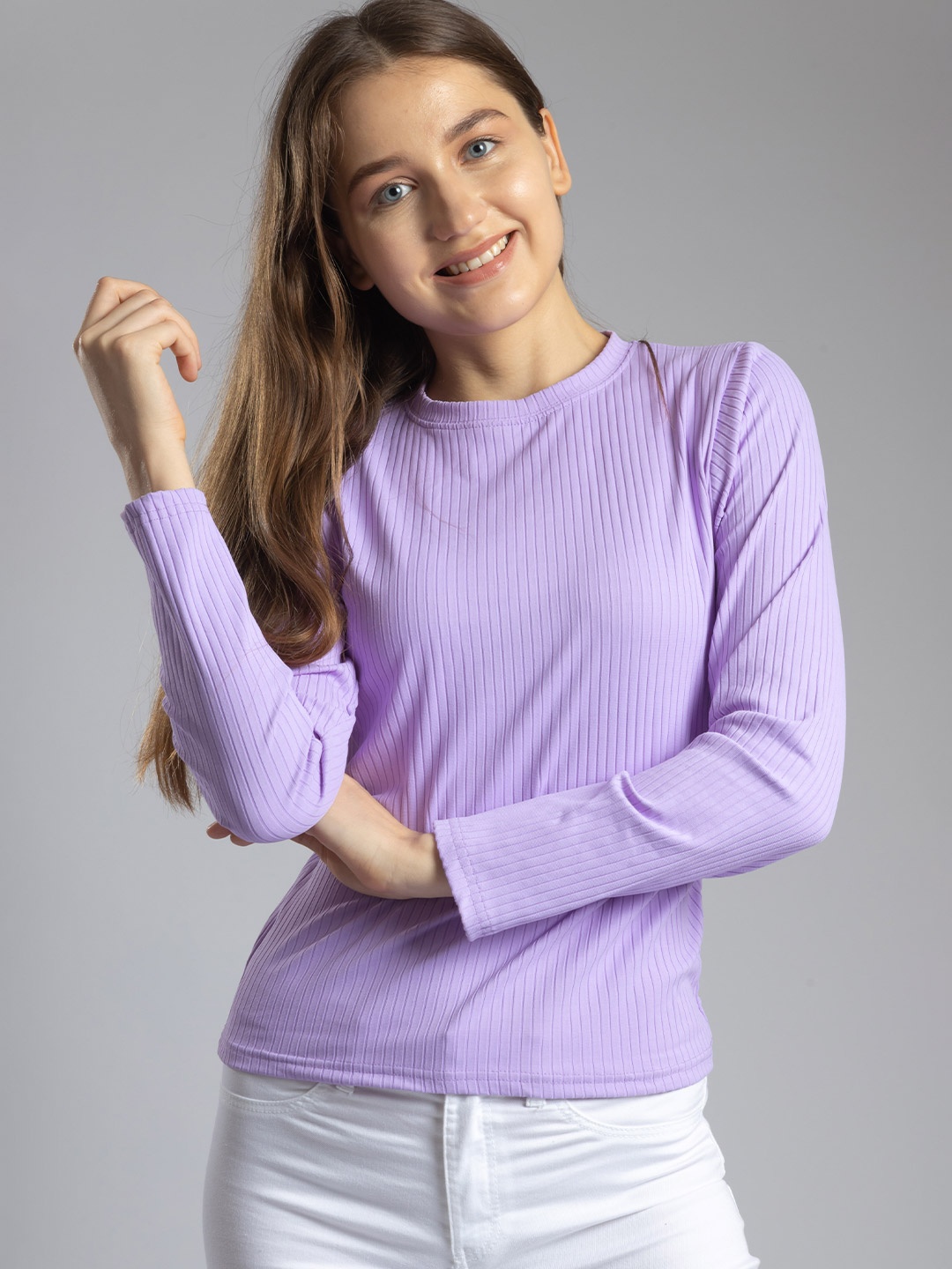 

PYR8 Striped Top, Lavender