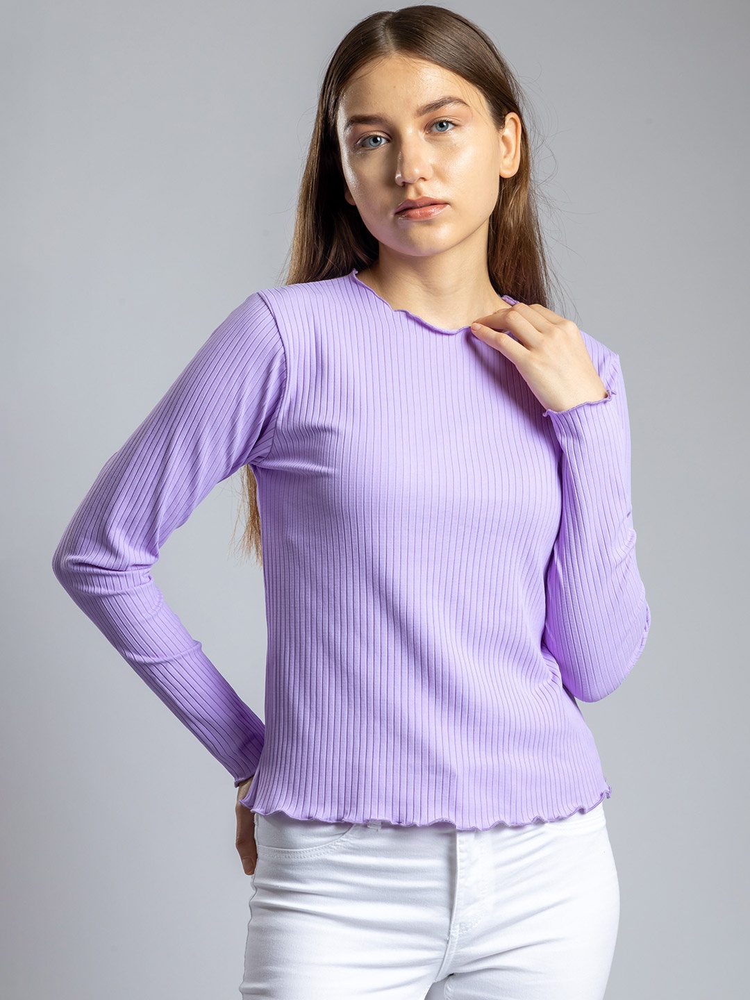 

PYR8 Striped Top, Lavender