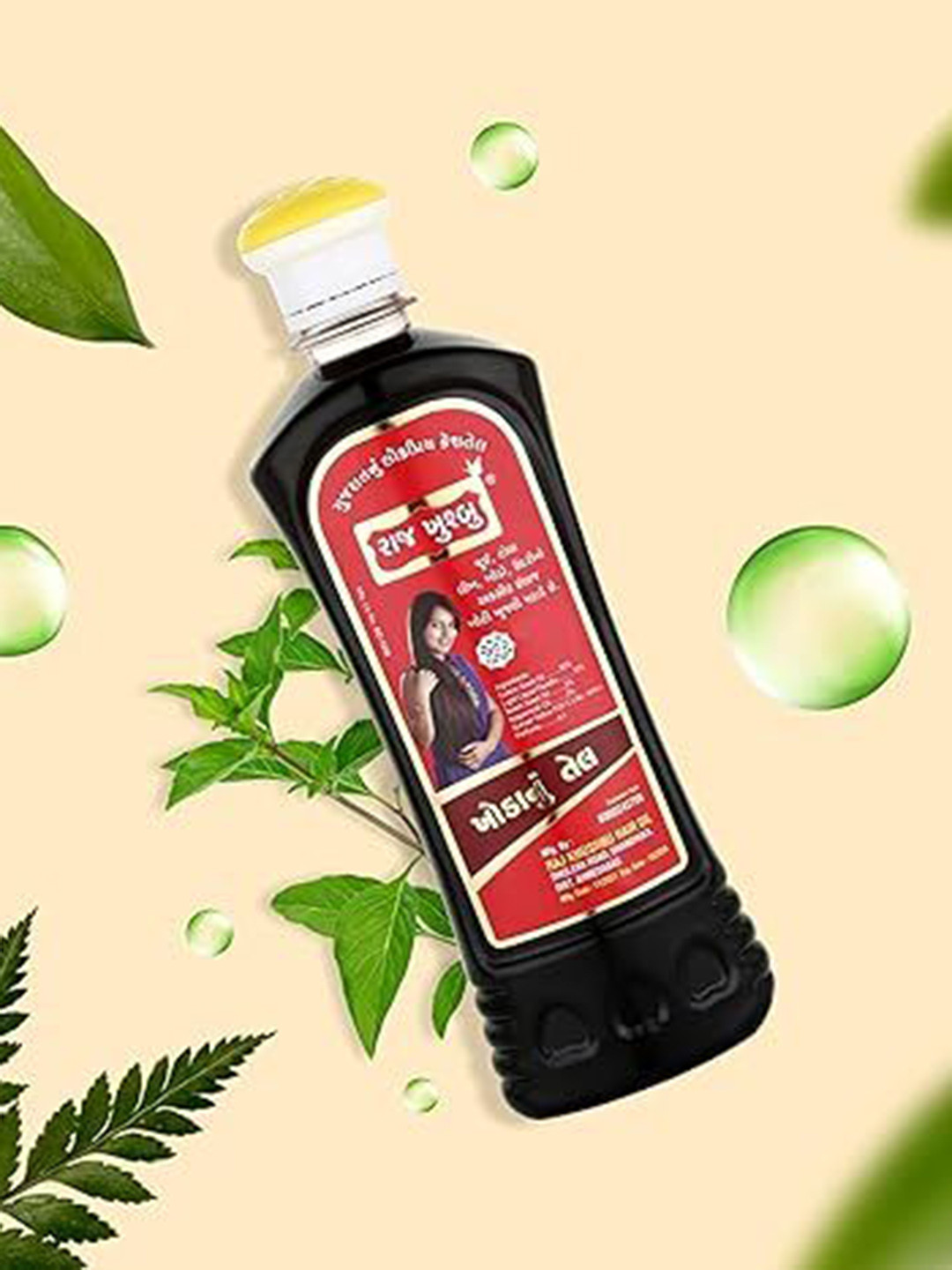 

RAJ KHUSHBU Anti Dandruff & Lice Killer Oil With Neem & Nagarmoth - 180 ml, Red