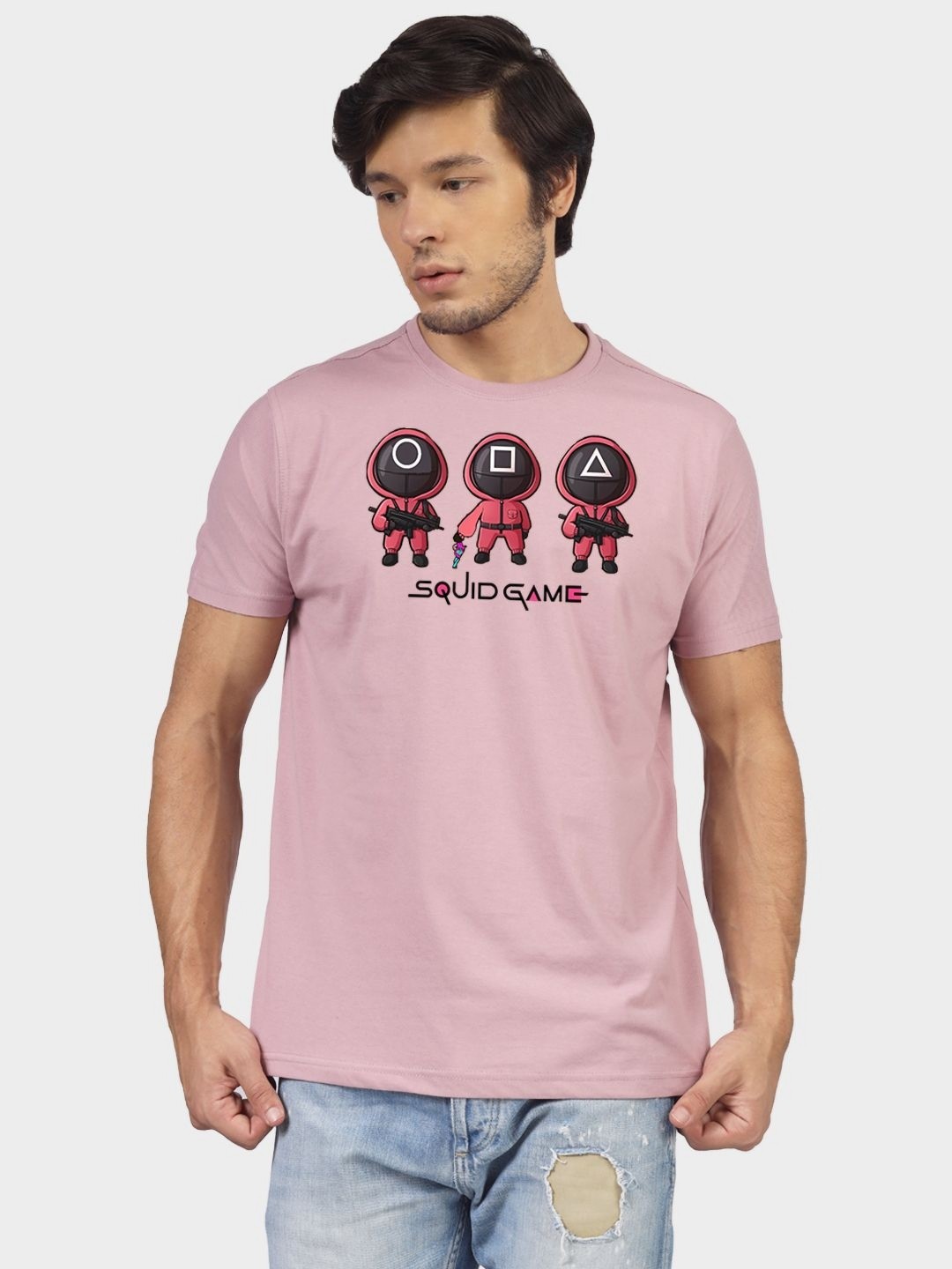 

Greylongg Men Yorksteadd 2076 Graphic Printed Round Neck T-shirt, Pink