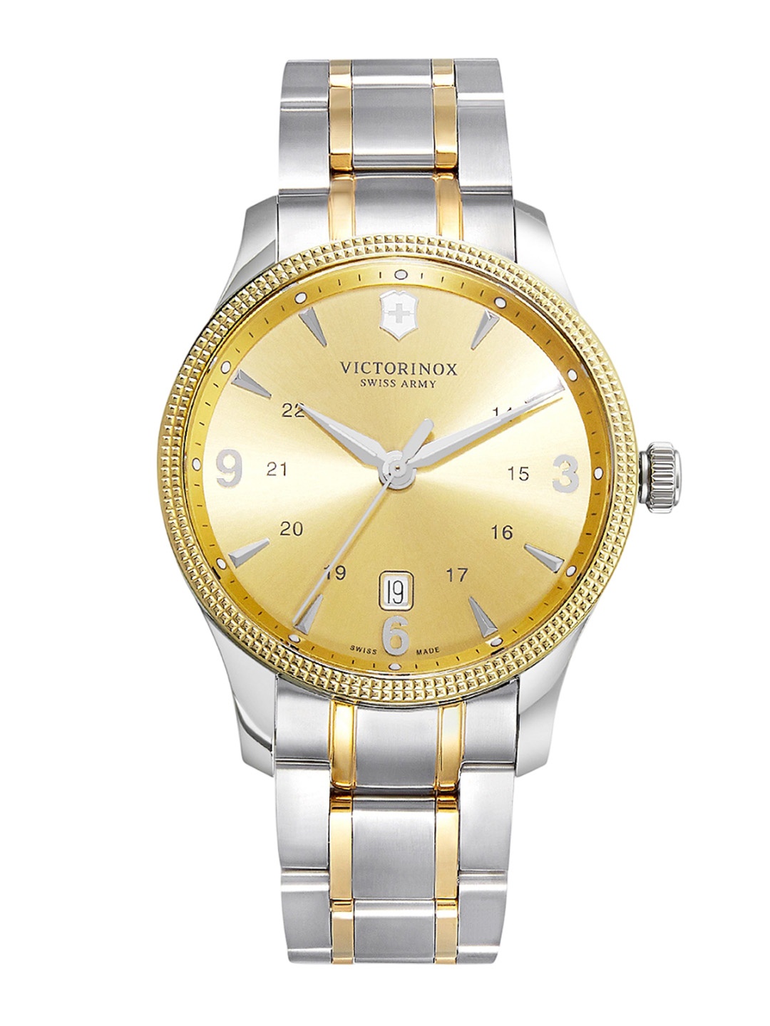 

Victorinox Men Dial & Stainless Steel Straps Analogue Watch 249092.1, Gold