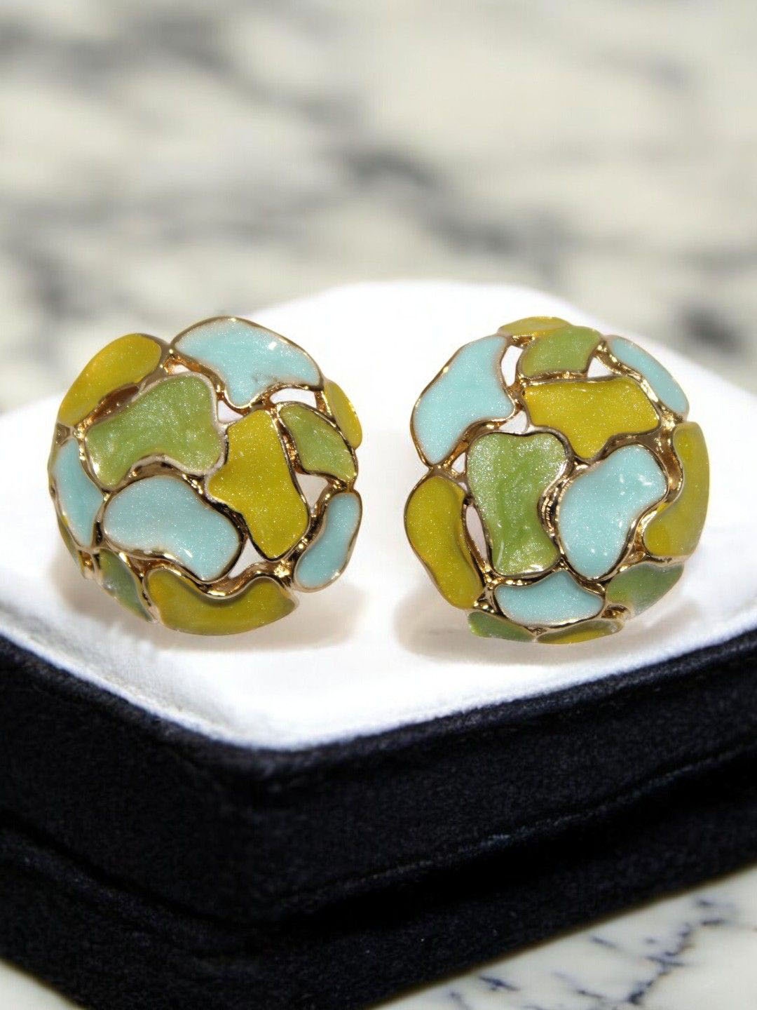 

Jolly Faces Contemporary Studs Earrings, Multi