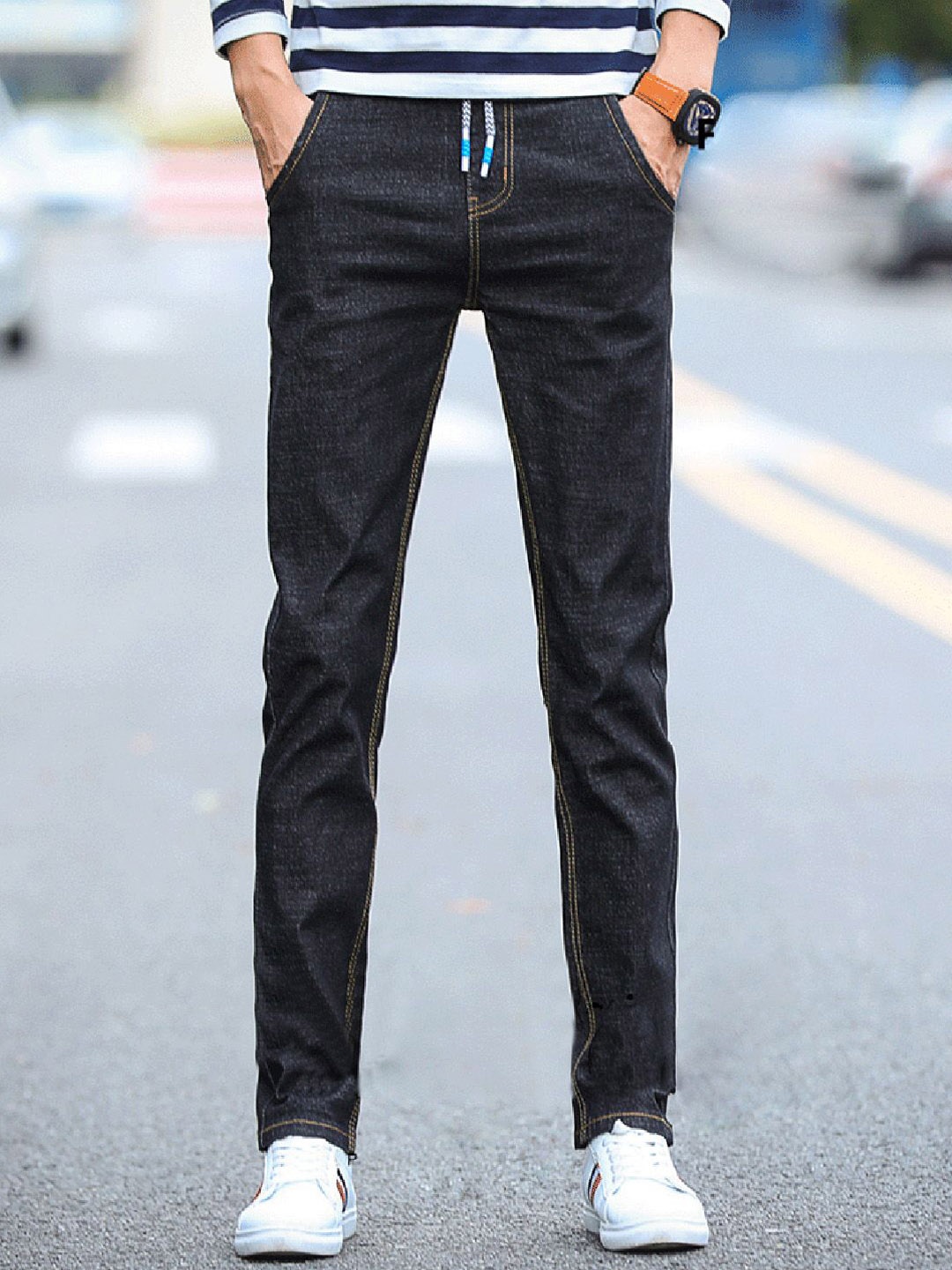 

StyleCast Men Slim Fit Jeans, Black