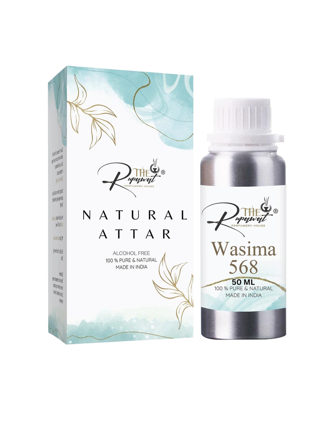 

THE RUPAWAT Perfumery House Wasima 568 Natural & Alcohol-Free Attar - 50 ml, Transparent