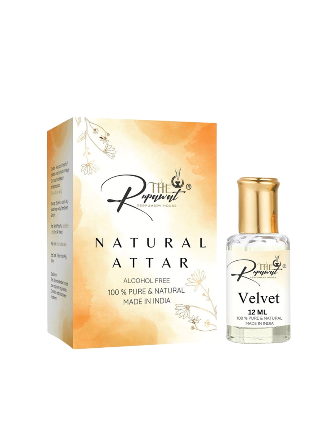 

THE RUPAWAT Perfumery House Velvet Natural & Alcohol Free Attar - 12 ml, Transparent