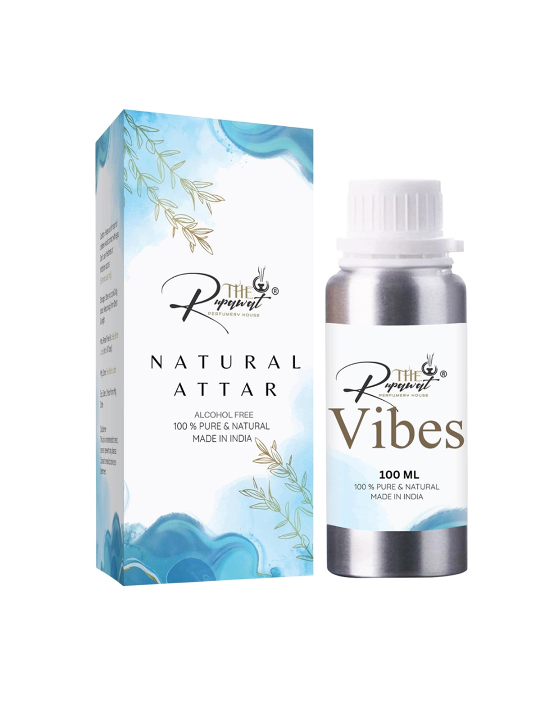 

THE RUPAWAT Perfumery House Vibes Natural & Alcohol Free Attar - 100 ml, Transparent