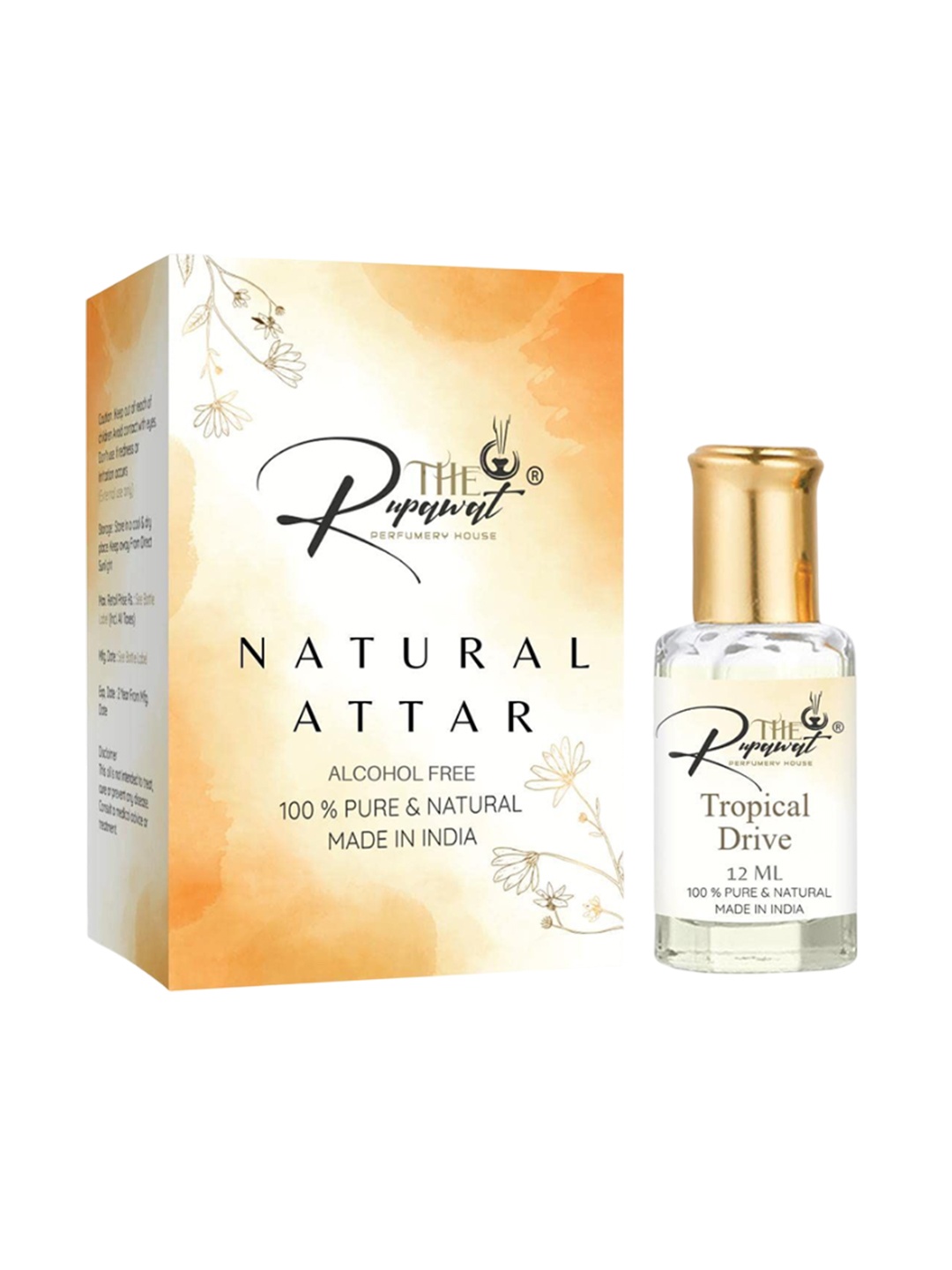 

THE RUPAWAT Perfumery House Tropical Drive Natural & Alcohol-Free Attar - 12 ml, Transparent