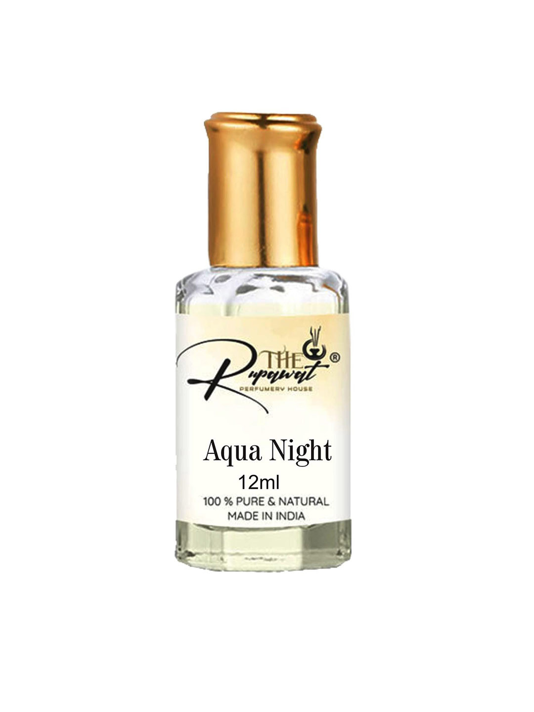 

THE RUPAWAT Perfumery House Aqua Night Natural & Alcohol Free Attar - 12 ml, Transparent