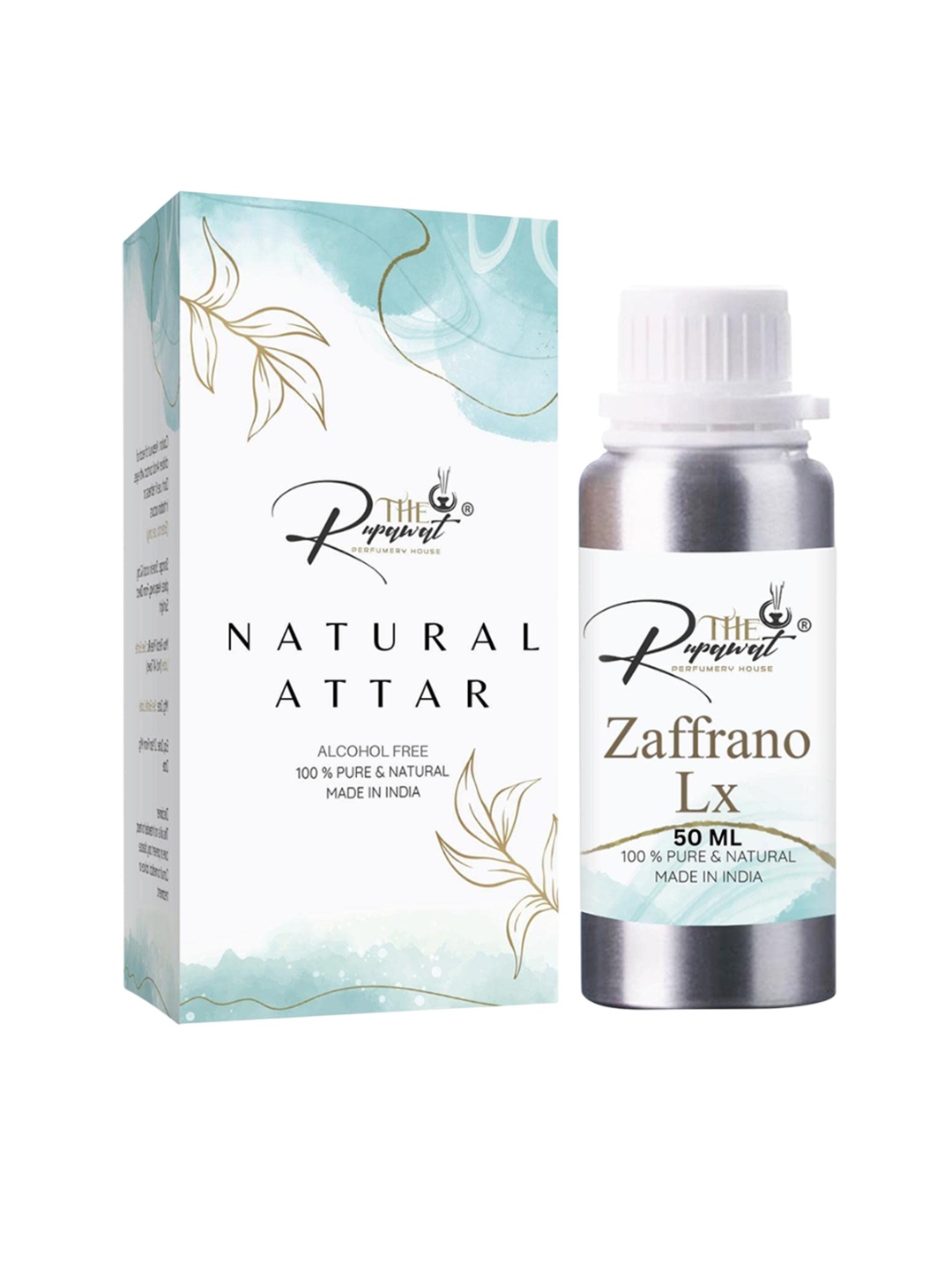 

THE RUPAWAT Perfumery House Zaffrano Lx Natural & Alcohol-Free Attar - 50 ml, Transparent