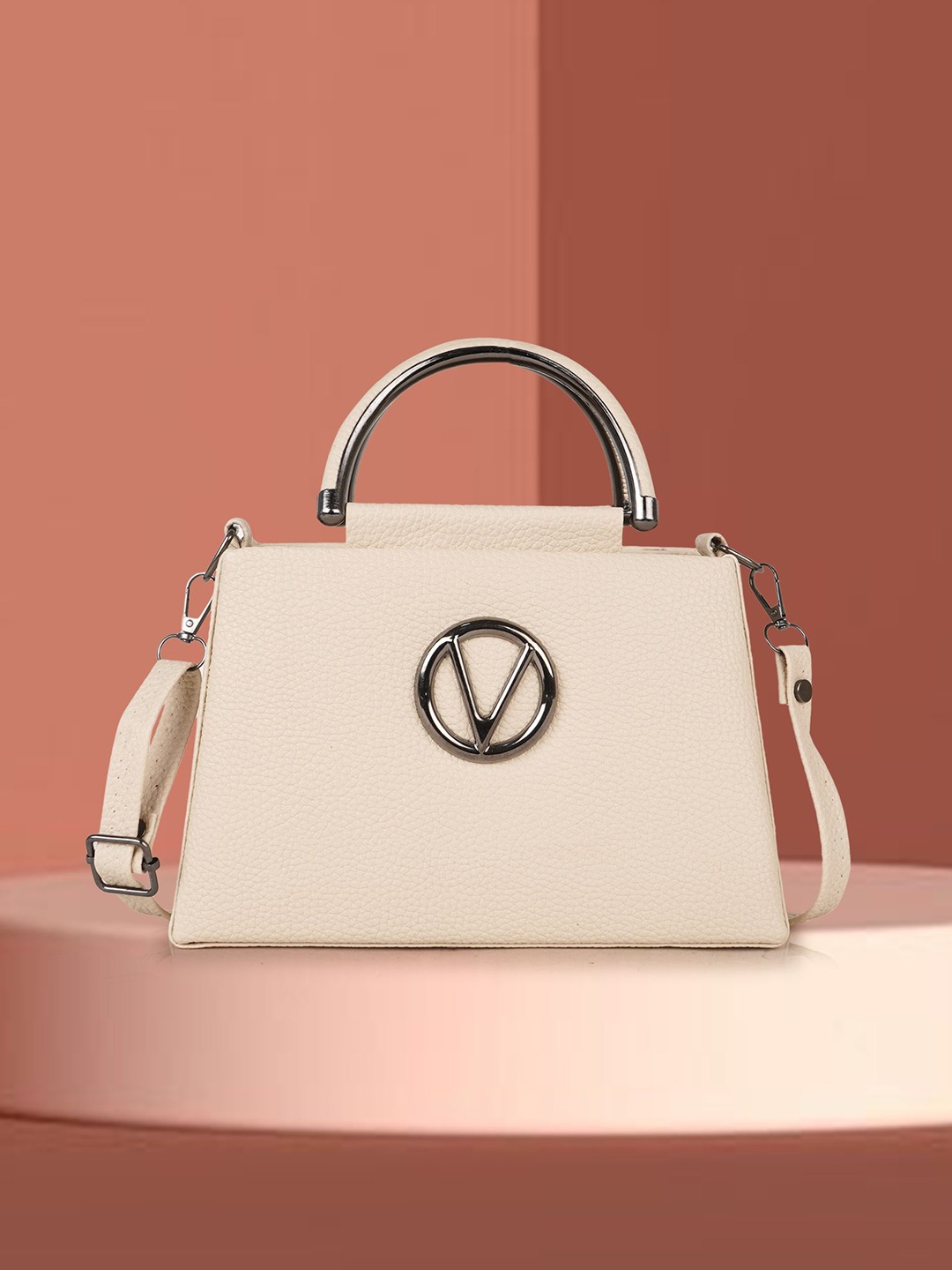 

YOYOWING Structured Satchel, Nude