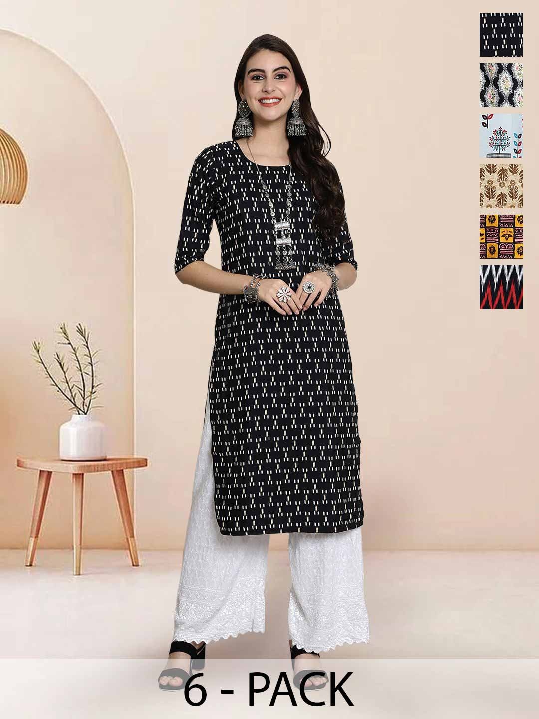 

7Threads Women Ethnic Motifs Printed Floral Crepe Kurta, Multi