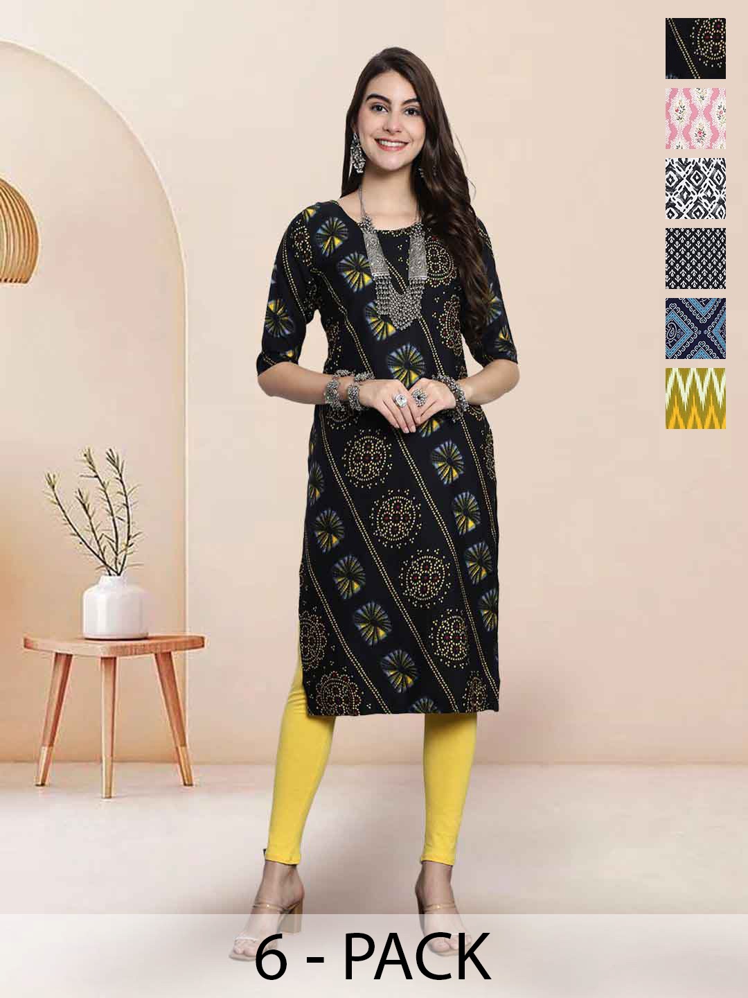 

7Threads Women Ethnic Motifs Printed Floral Crepe Kurta, Multi