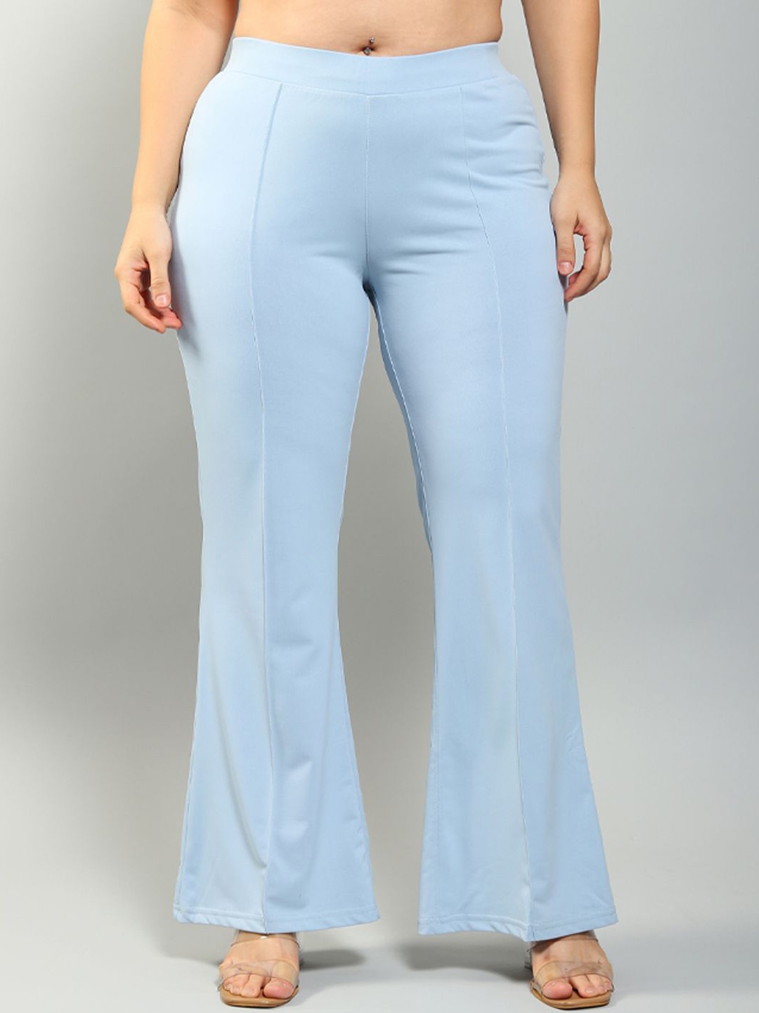 

Plus Size Women Relaxed Wrinkle Free Trousers, Sea green