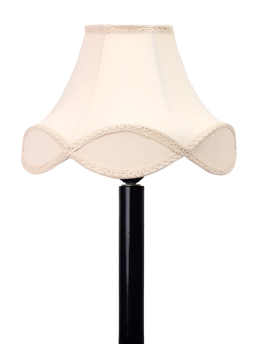 

Aura Off White Wood Contemporary Triangle Table Lamp
