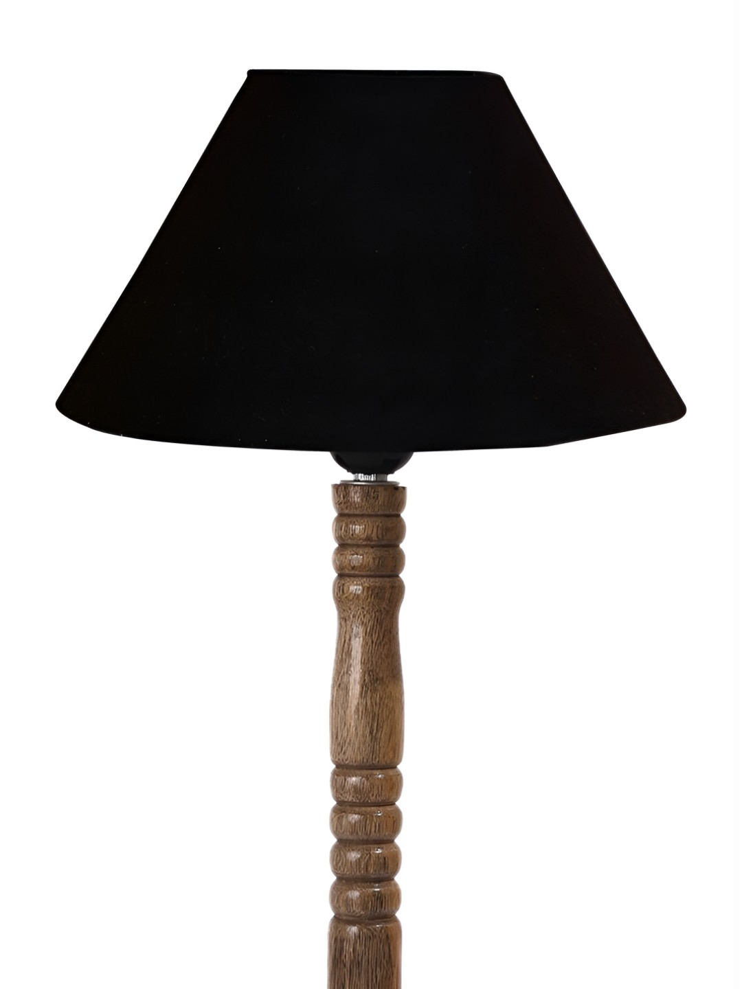 

Aura Black Wood Traditional Abstract Shaped Table Lamp