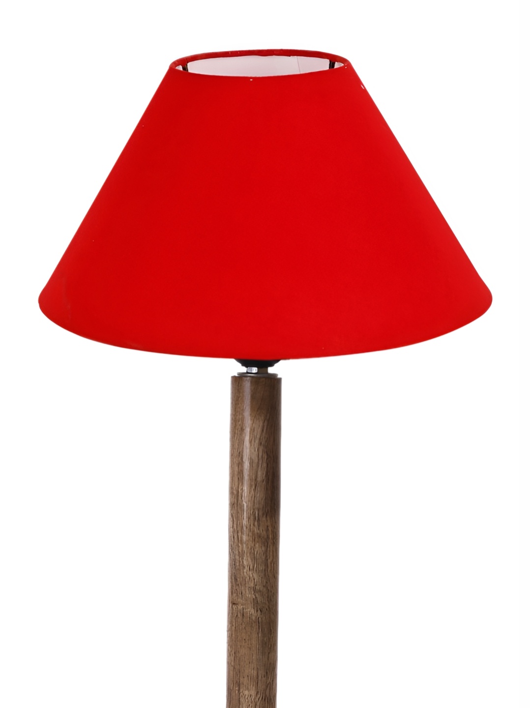 

Aura Red Wood Traditional Frusturical Shaped Table Lamp