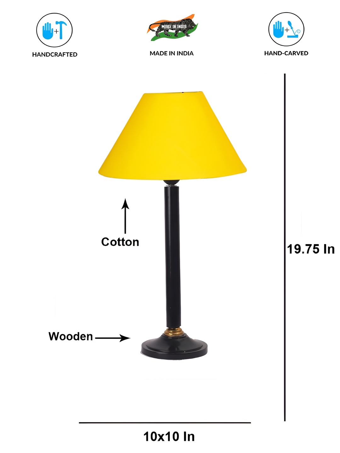 

Aura Yellow Wood Traditional Abstract Shaped Table Lamp